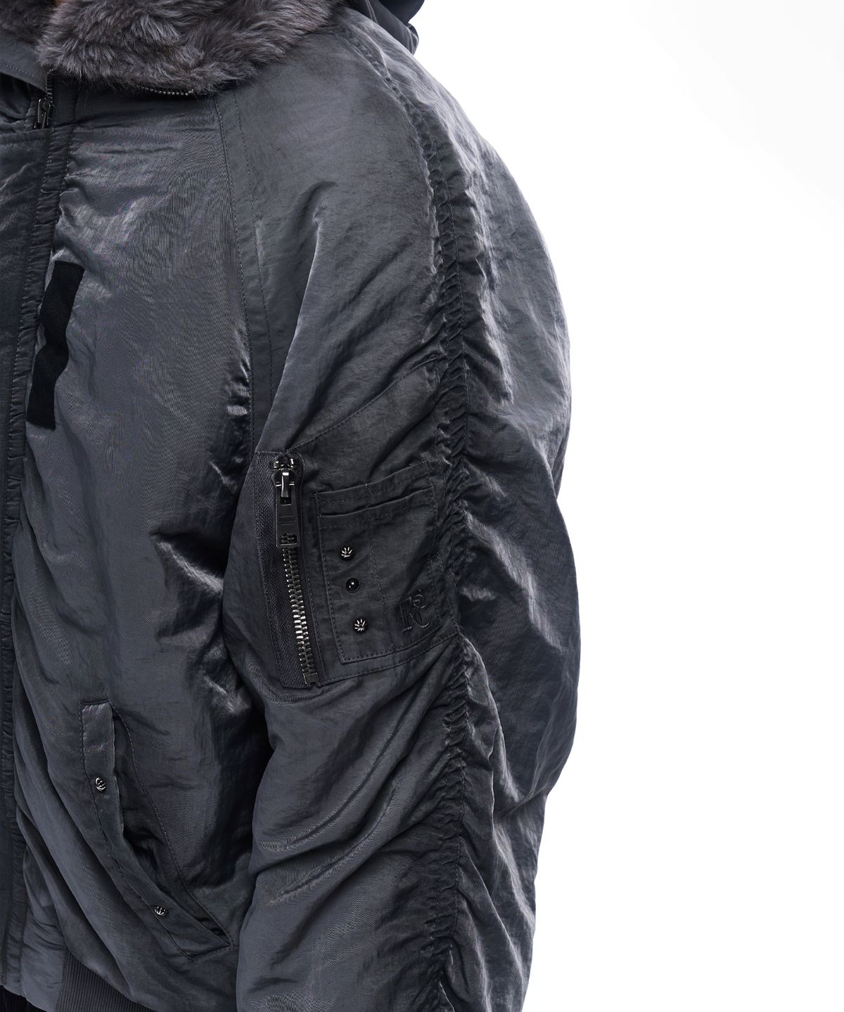 알에스에스씨(RSSC) OVERDYED N-2B BOMBER JACKET - CHARCOAL
