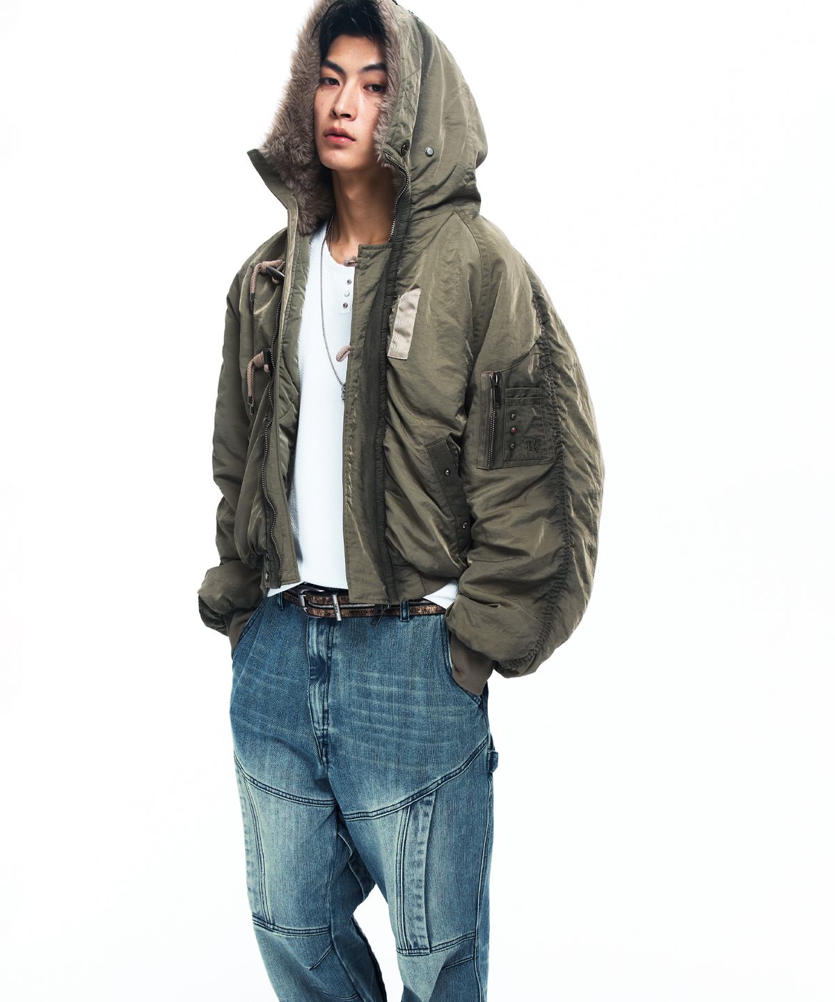 알에스에스씨(RSSC) OVERDYED N-2B BOMBER JACKET - KHAKI