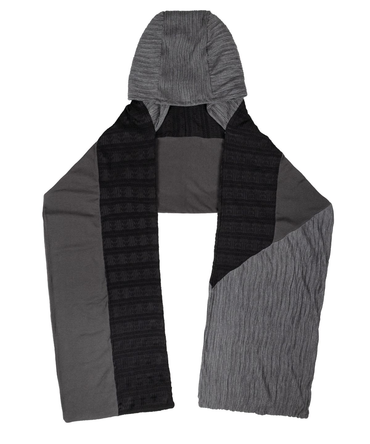 알에스에스씨(RSSC) CRINKLE MIX HOOD MUFFLER - BLACK