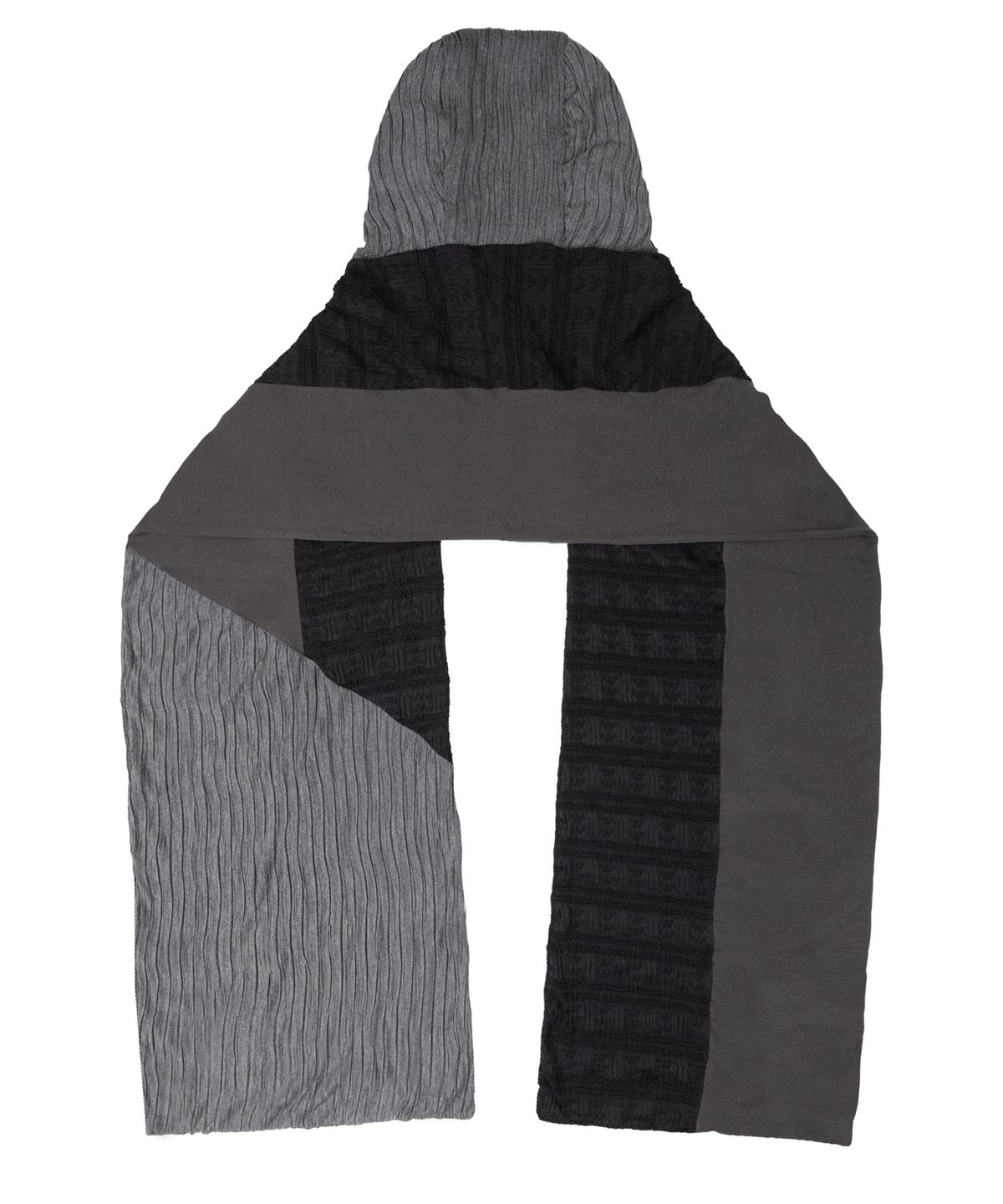 알에스에스씨(RSSC) CRINKLE MIX HOOD MUFFLER - BLACK
