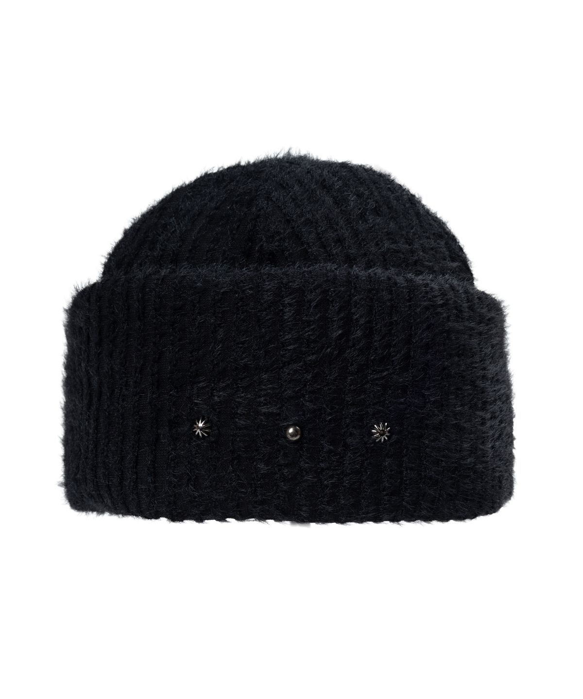 알에스에스씨(RSSC) RIVET HAIRY KNIT BEANIE - BLACK