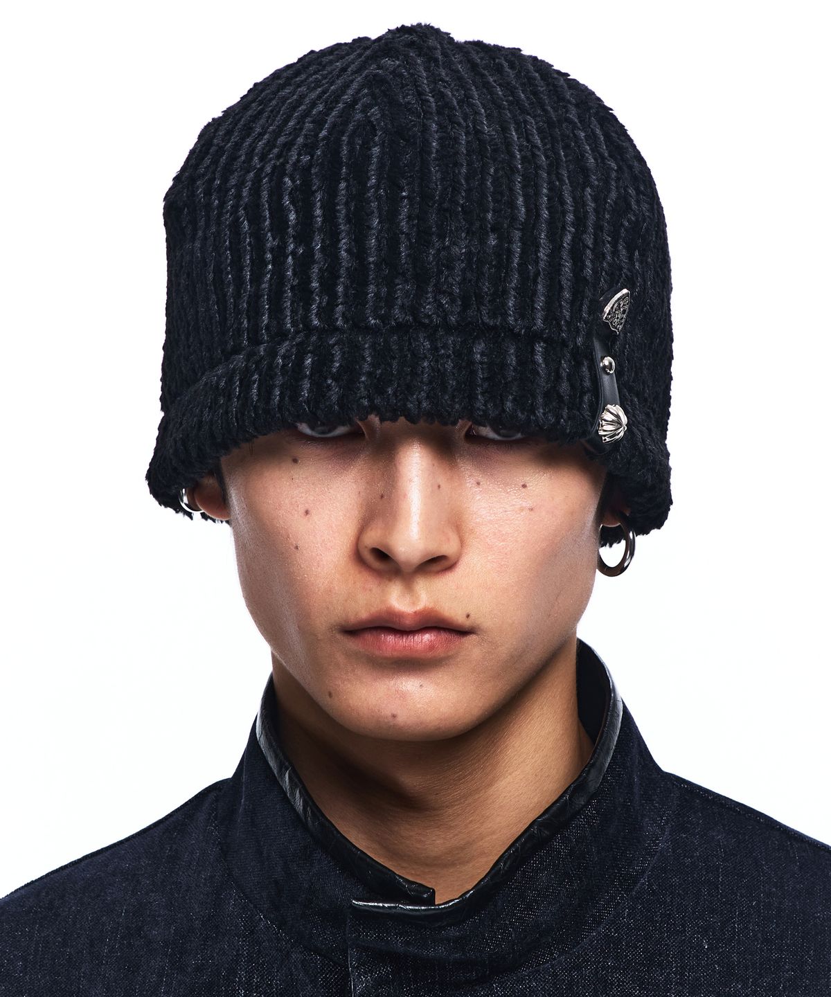 알에스에스씨(RSSC) FUR ROPE BEANIE - BLACK