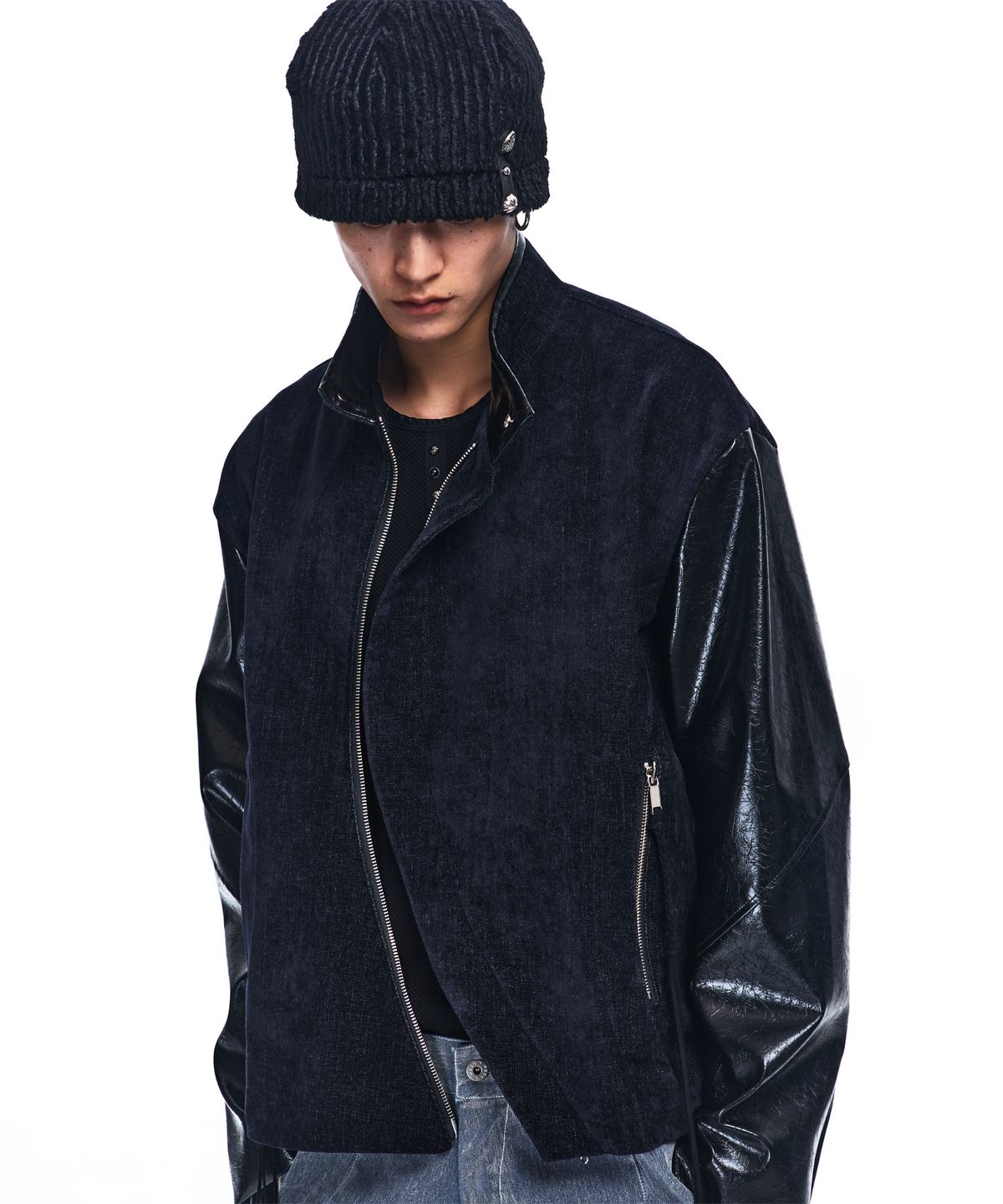 알에스에스씨(RSSC) FUR ROPE BEANIE - BLACK