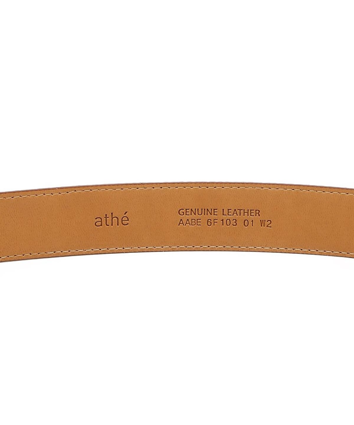 아떼 바네사브루노(ATHE VANESSABRUNO) 30mm 브라운 스퀘어 레더 벨트 AABE6F103W2