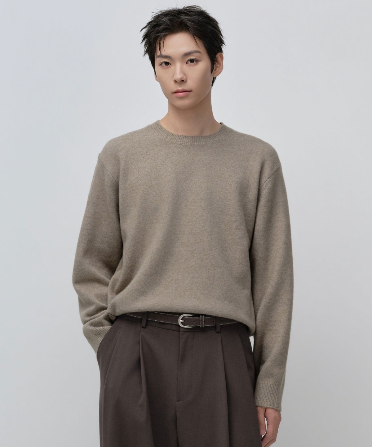 무신사 스탠다드(MUSINSA STANDARD) 에센셜 크루 넥 니트 (10 colors)