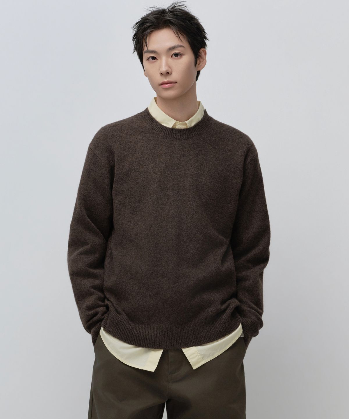 무신사 스탠다드(MUSINSA STANDARD) 에센셜 크루 넥 니트 (10 colors)