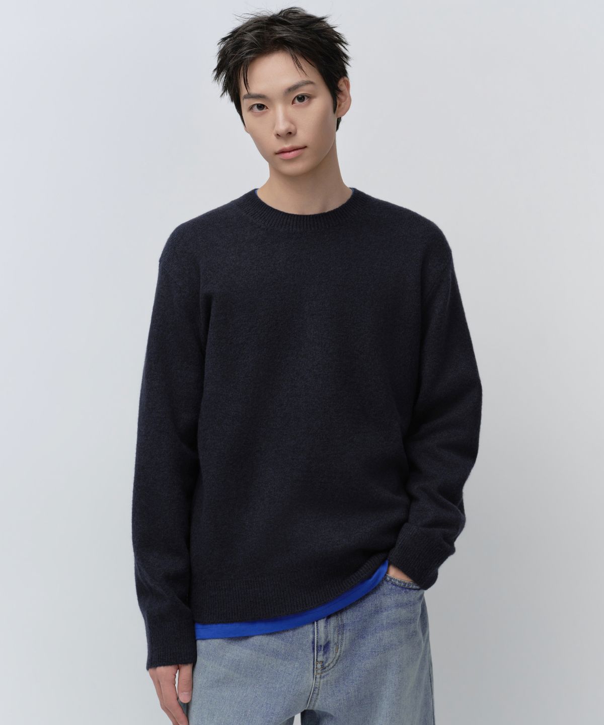 무신사 스탠다드(MUSINSA STANDARD) 에센셜 크루 넥 니트 (10 colors)