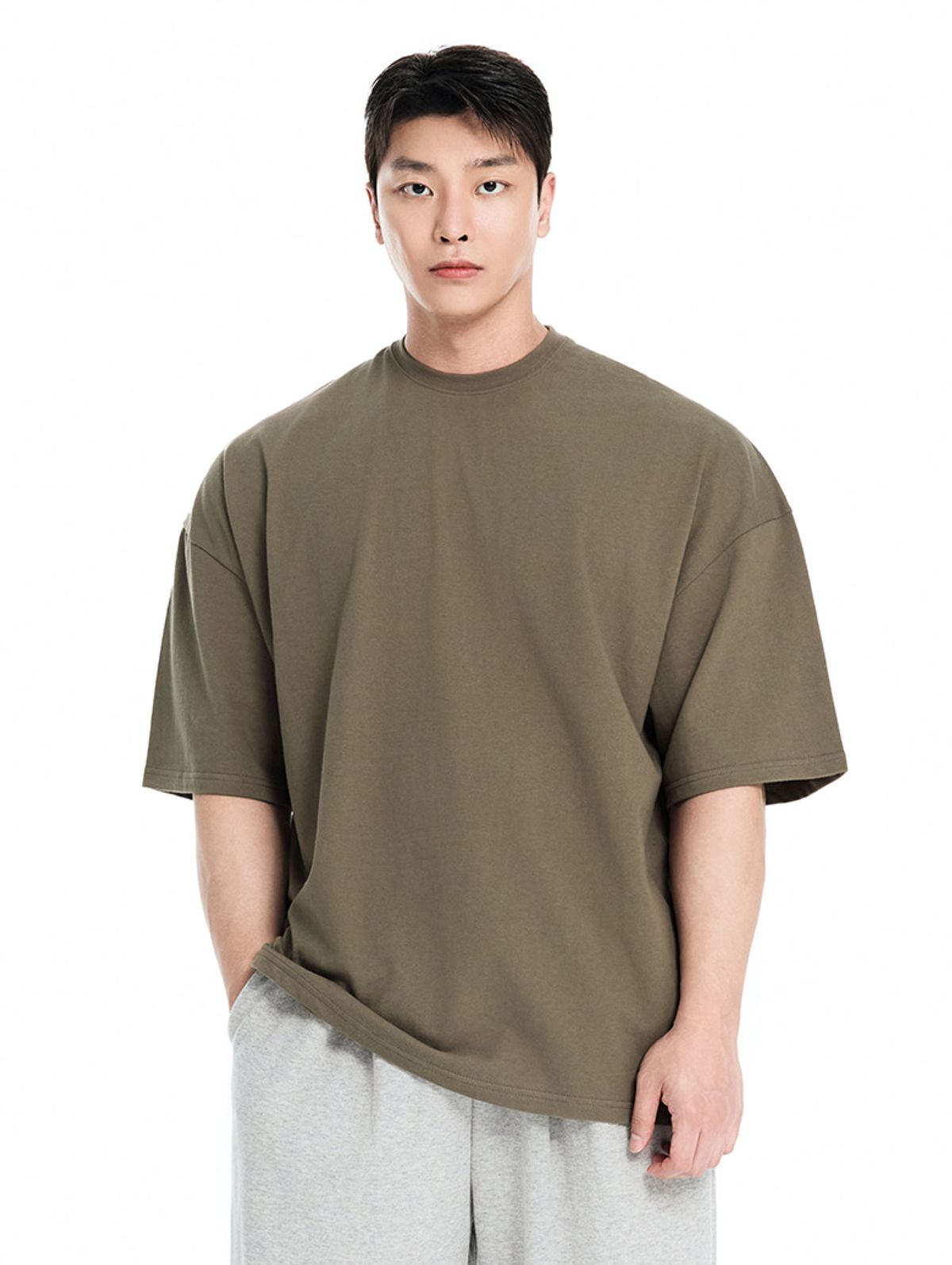 바이젝(BYSEC) [SET] 더블코튼 무지 오버핏 반팔 티셔츠_7Color