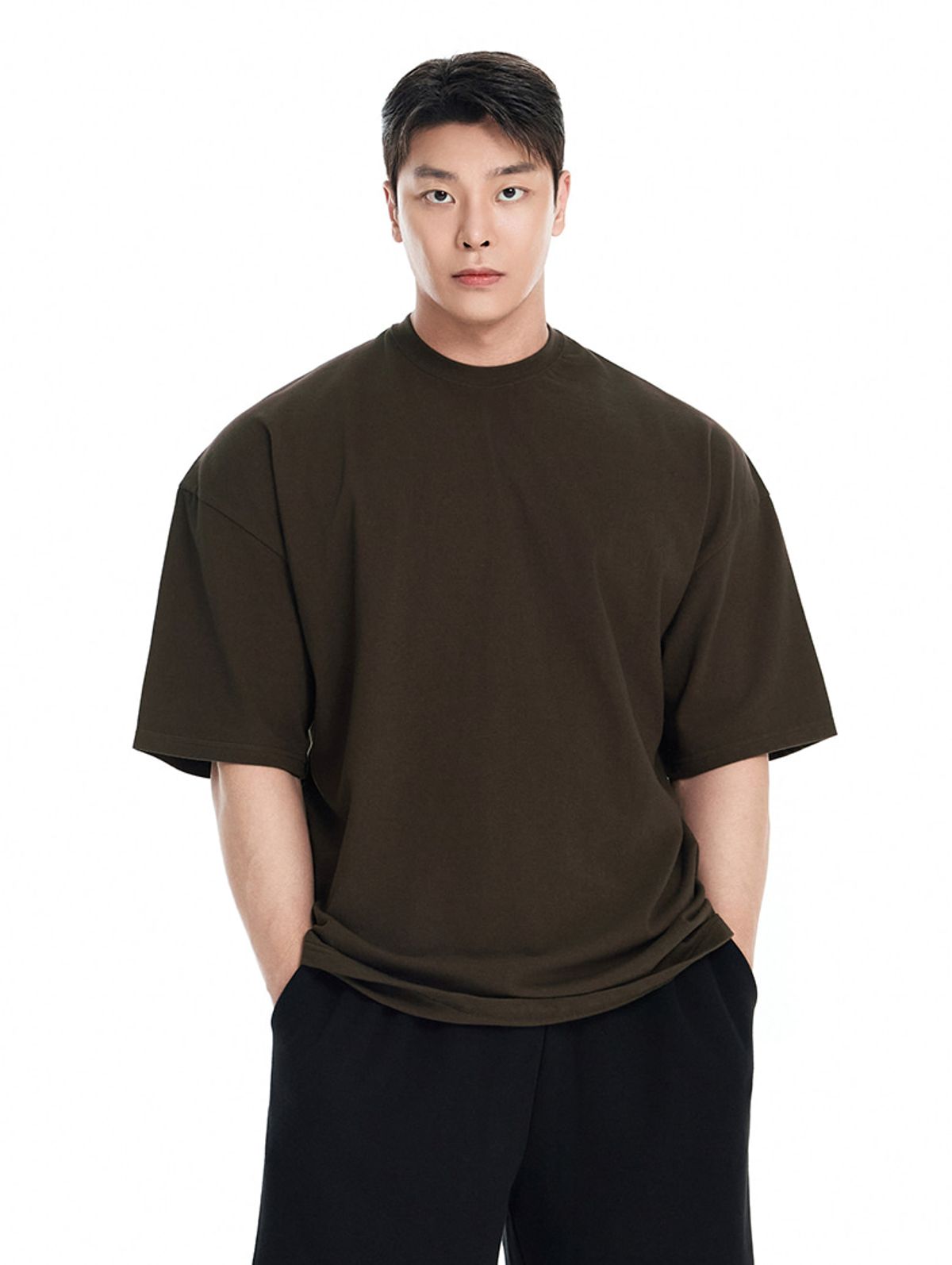 바이젝(BYSEC) [SET] 더블코튼 무지 오버핏 반팔 티셔츠_7Color