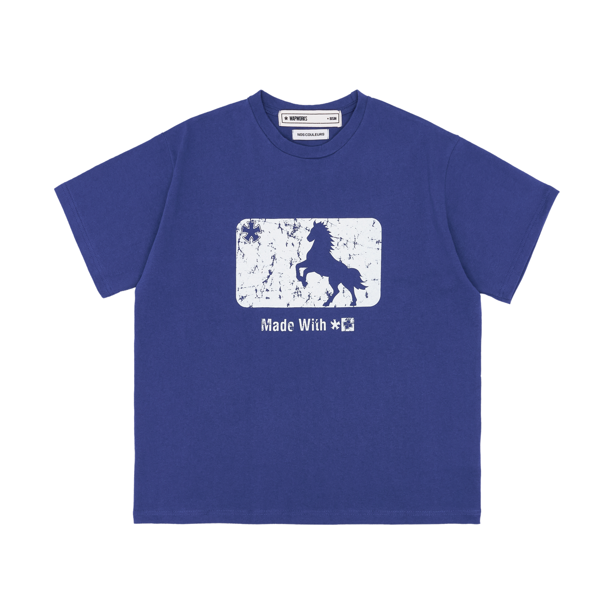 노쿨러스(NOSCOULEURS) WORKMARK T-SHIRT BLUE