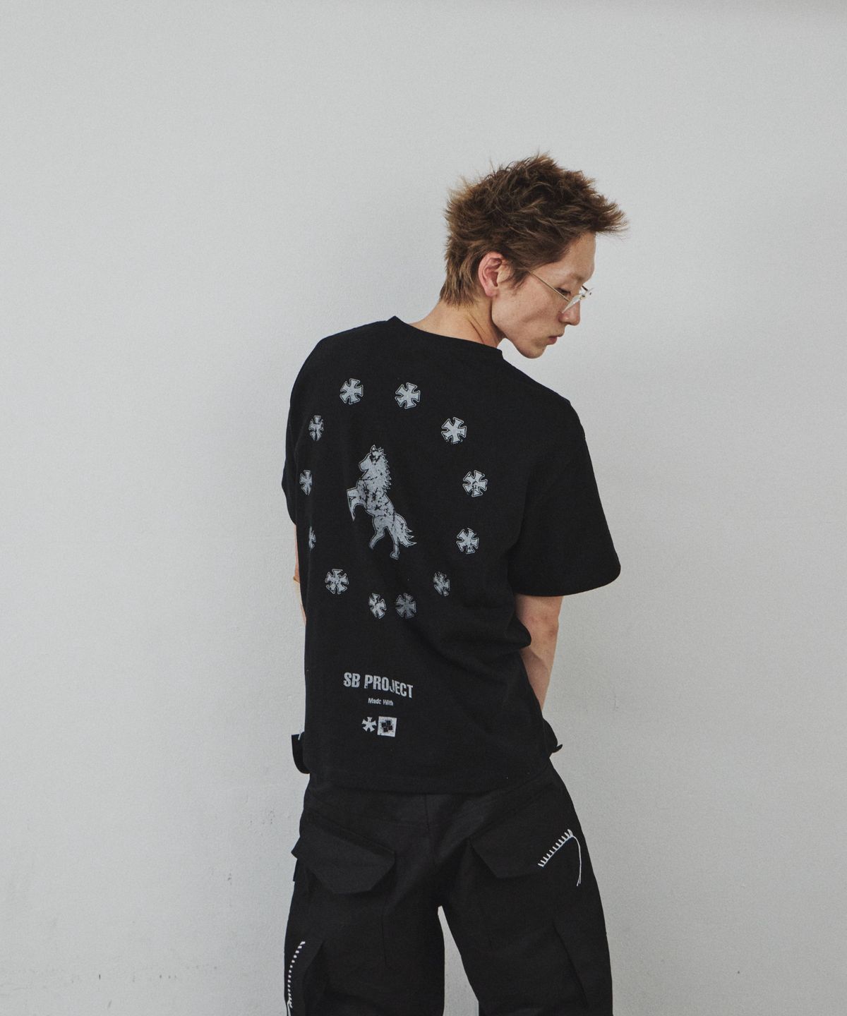 노쿨러스(NOSCOULEURS) WORKMARK T-SHIRT BLACK