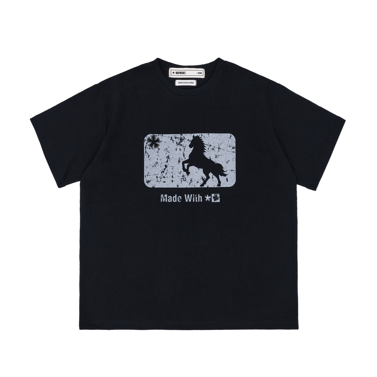 노쿨러스(NOSCOULEURS) WORKMARK T-SHIRT BLACK