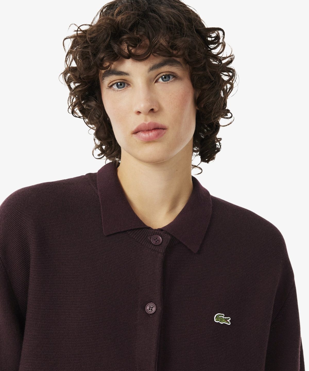 라코스테(LACOSTE) 여성 링스링스 반팔 가디건 AF8244-56N 3KE