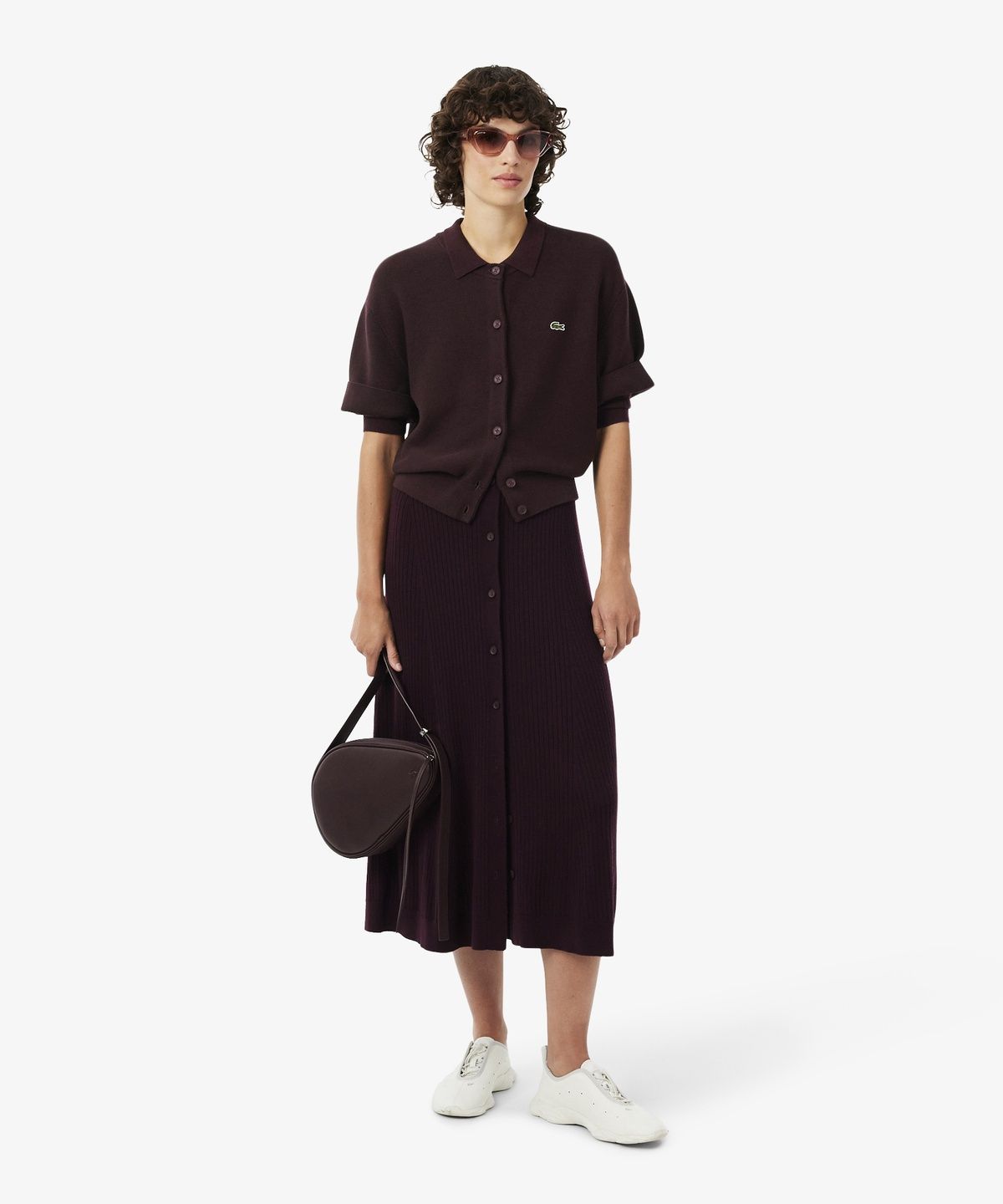 라코스테(LACOSTE) 여성 링스링스 반팔 가디건 AF8244-56N 3KE
