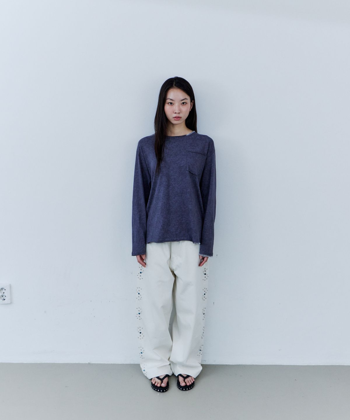 노쿨러스(NOSCOULEURS) UL LS T-SHIRT 09 GREY