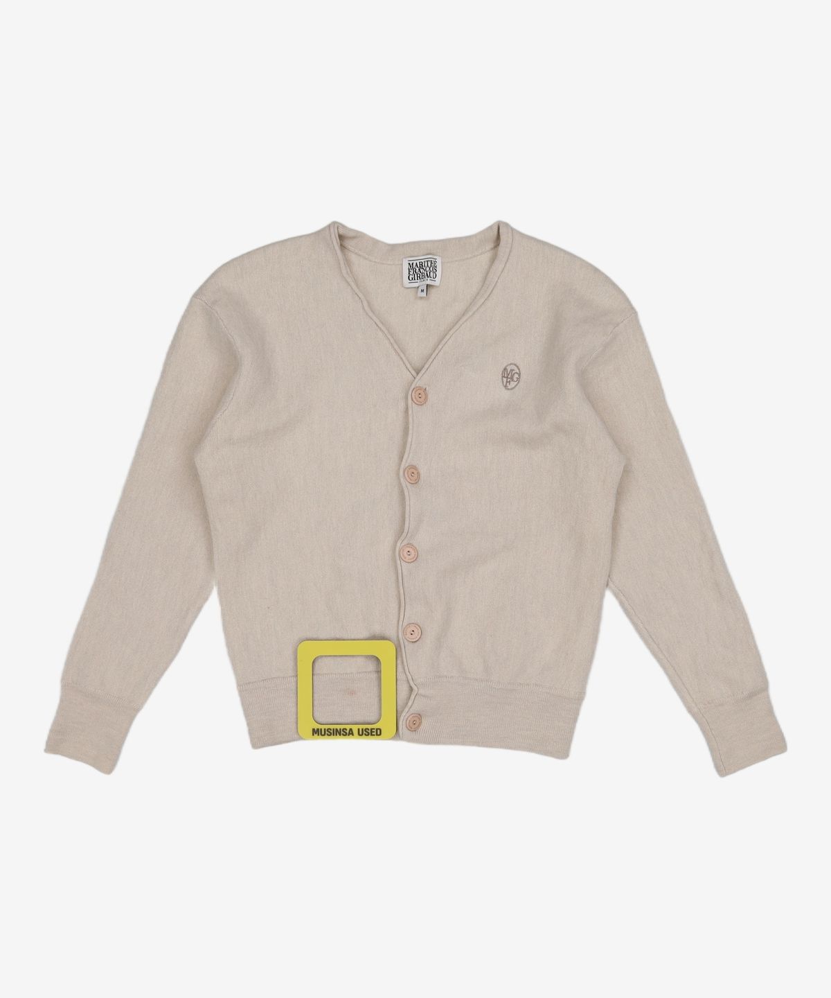 마리떼 프랑소와 저버(MARITHÉ + FRANҪOIS GIRBAUD) V NECK MERINO WOOL CARDIGAN oatmeal M