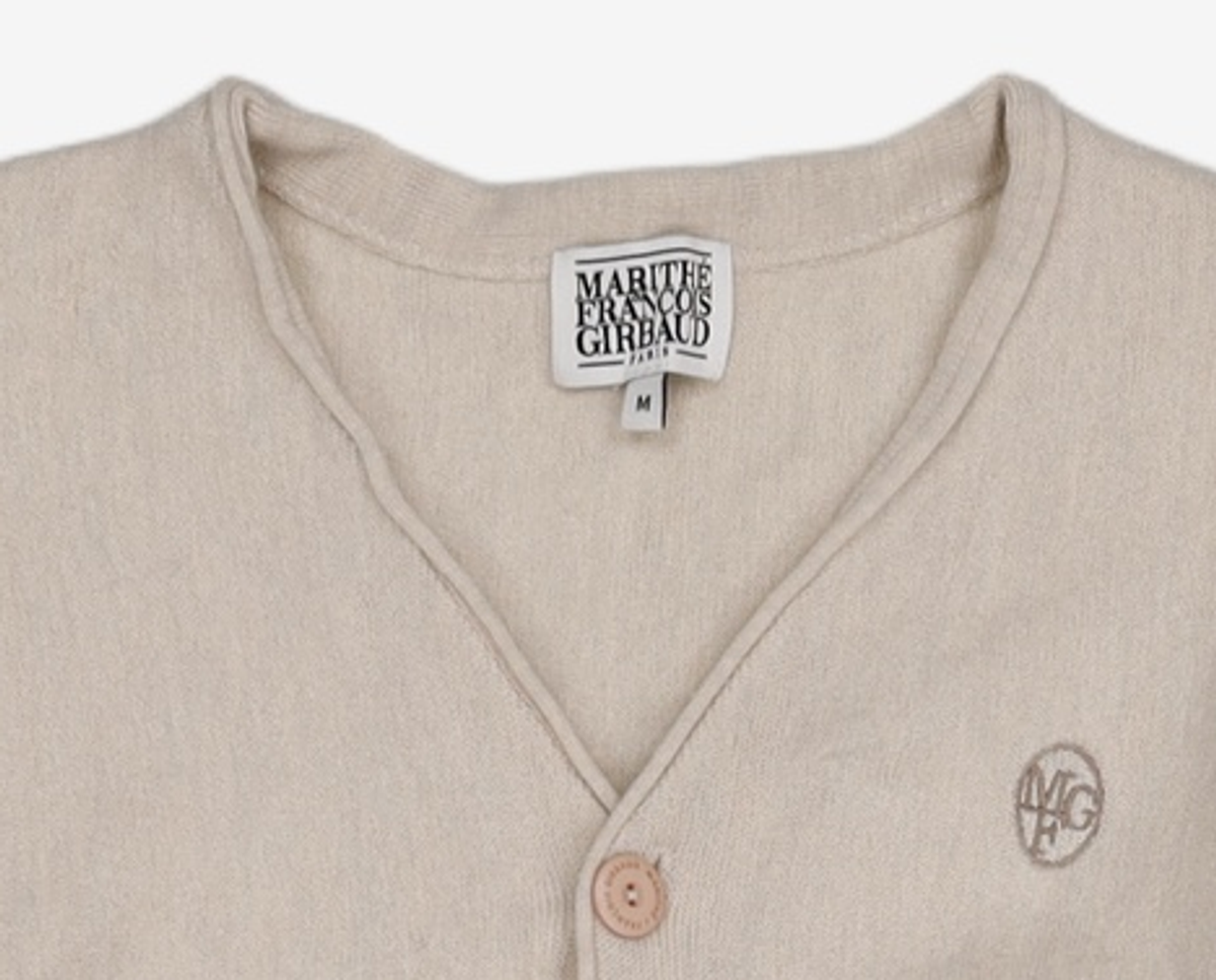 마리떼 프랑소와 저버(MARITHÉ + FRANҪOIS GIRBAUD) V NECK MERINO WOOL CARDIGAN oatmeal M
