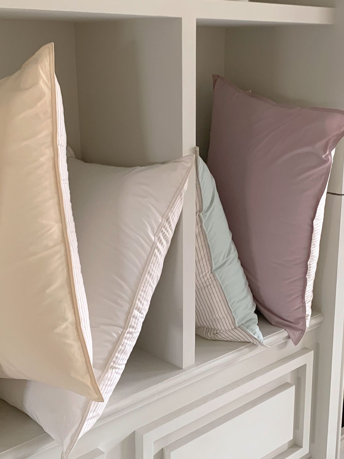 비비홈(VIVIHOME) 라인 스트라이프 양면사용 고밀도 베개커버 5070 (8colors)