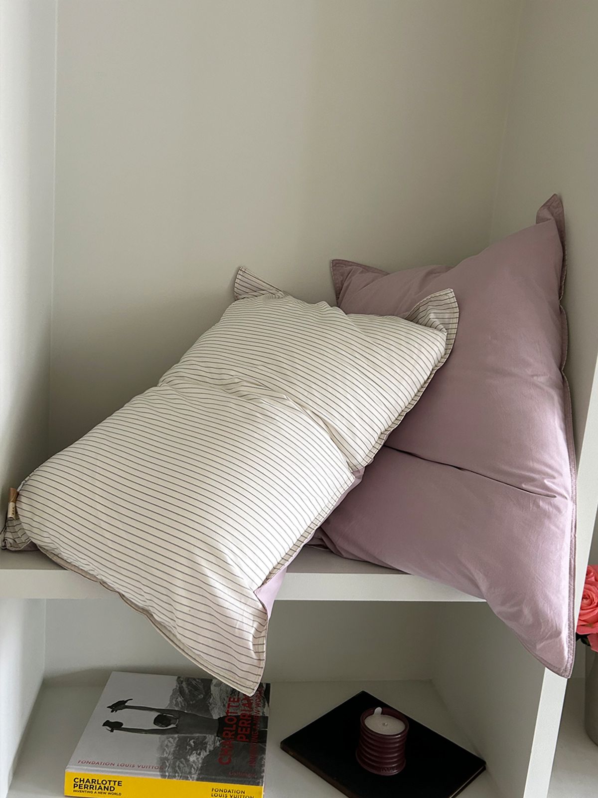 비비홈(VIVIHOME) 라인 스트라이프 양면사용 고밀도 베개커버 5070 (8colors)