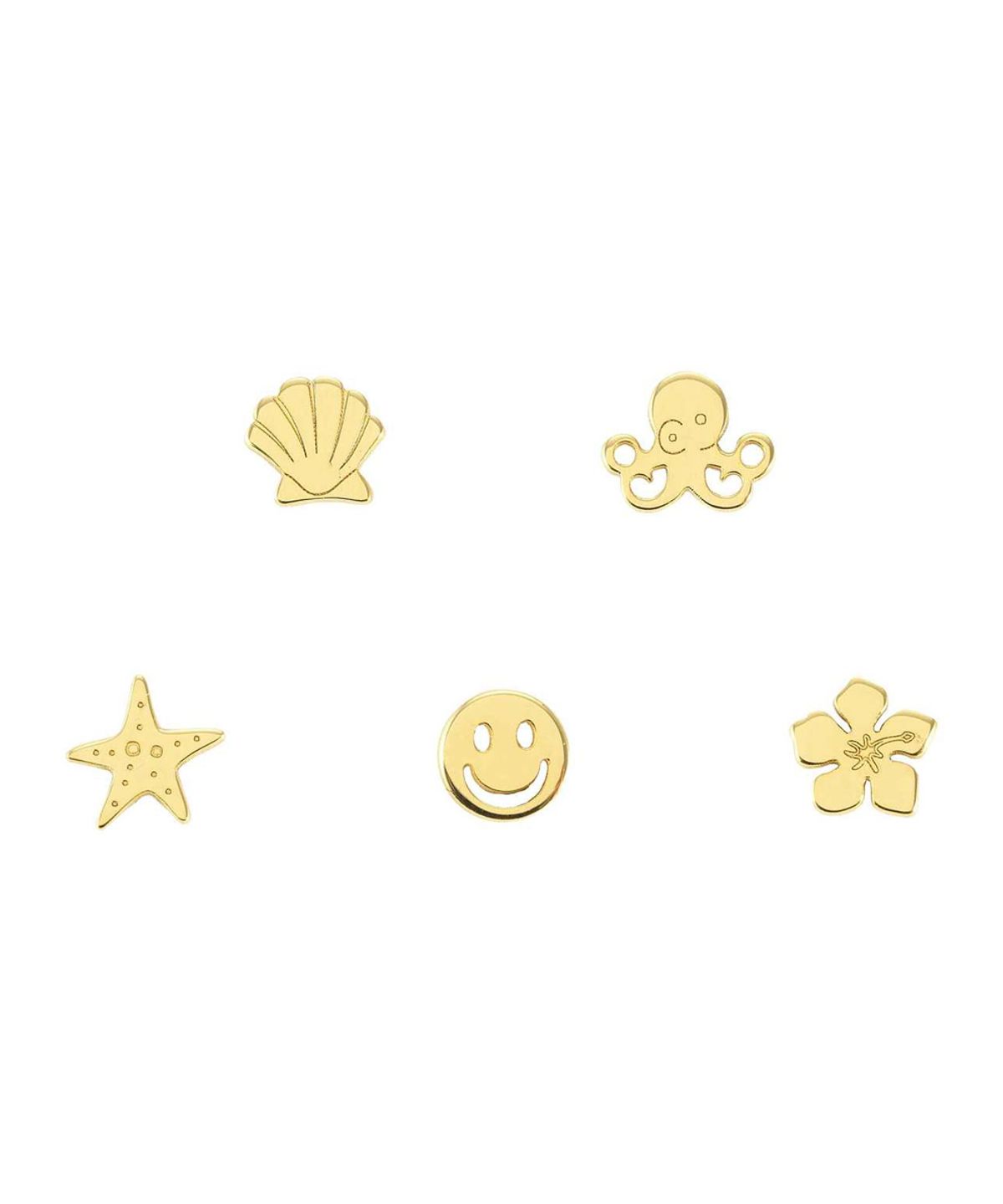 노미네이션(NOMINATION) 귀걸이 멜로디에 해피 5set 싱글이어링 (Yellow Gold Mixed Marina) 147722/082