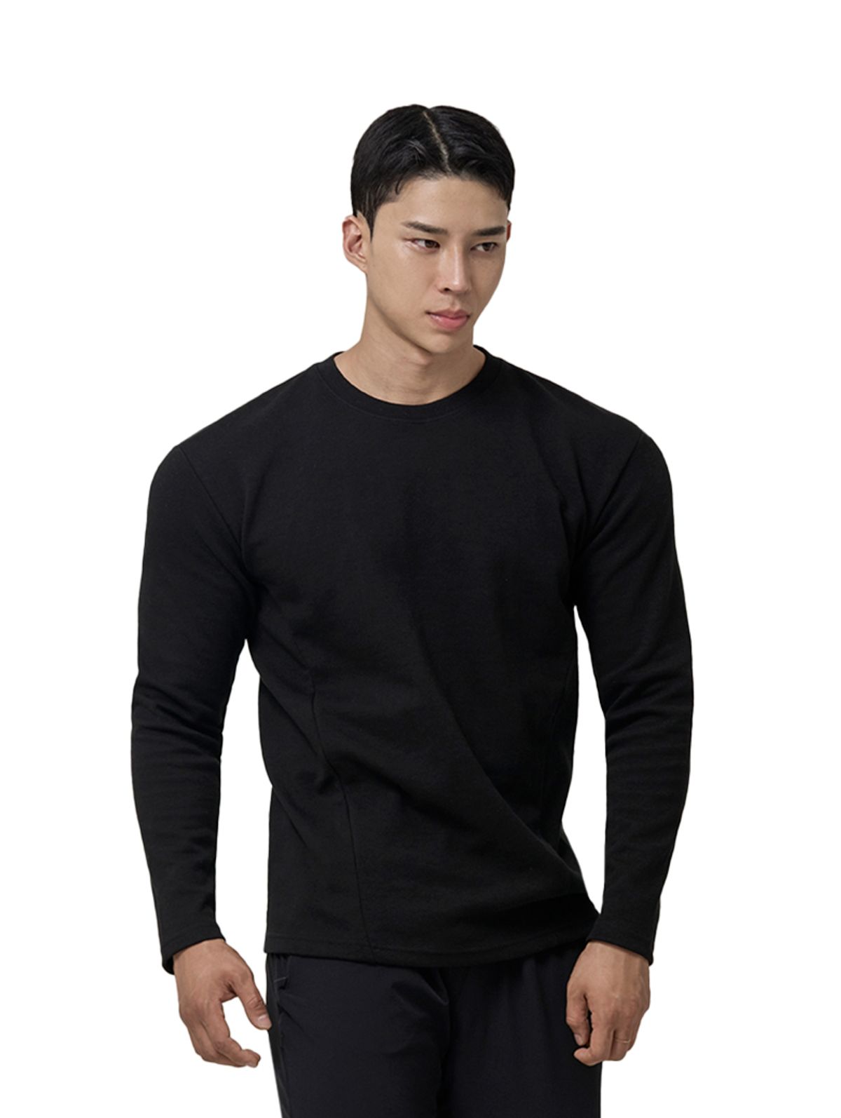 바이젝(BYSEC) [SET] 퍼펙트 특양면 무지 머슬핏 긴팔 티셔츠_2Color