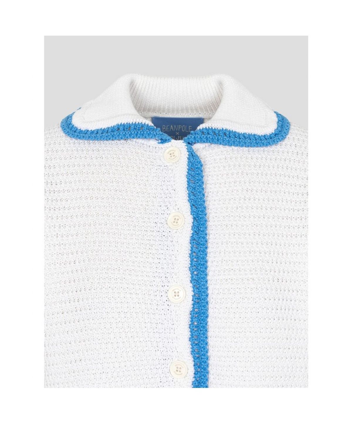 빈폴 레이디스(BEANPOLE LADIES) [정희기] 티핑 칼라넥 카디건  아이보리 (BF675AK010)
