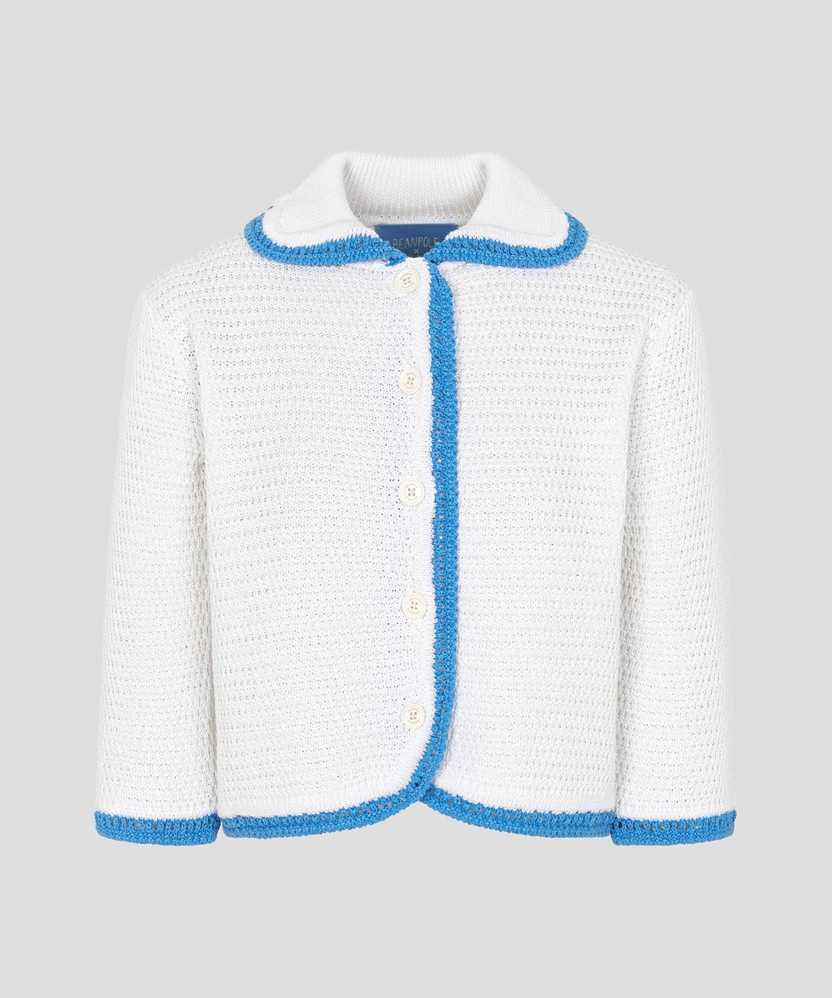 빈폴 레이디스(BEANPOLE LADIES) [정희기] 티핑 칼라넥 카디건  아이보리 (BF675AK010)