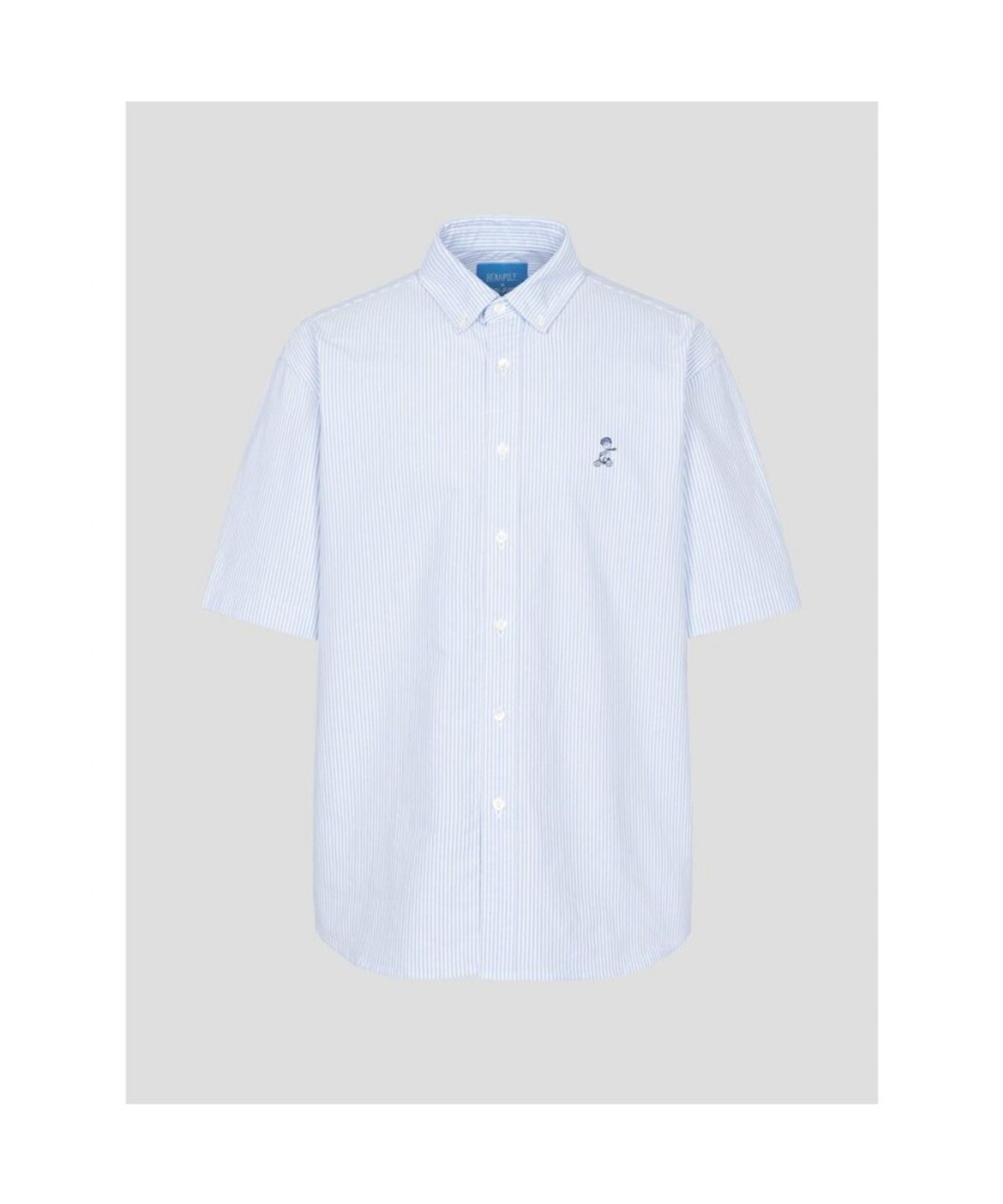 빈폴 멘(BEANPOLE MEN) [정희기] 스트라이프 반소매 셔츠  스카이 블루