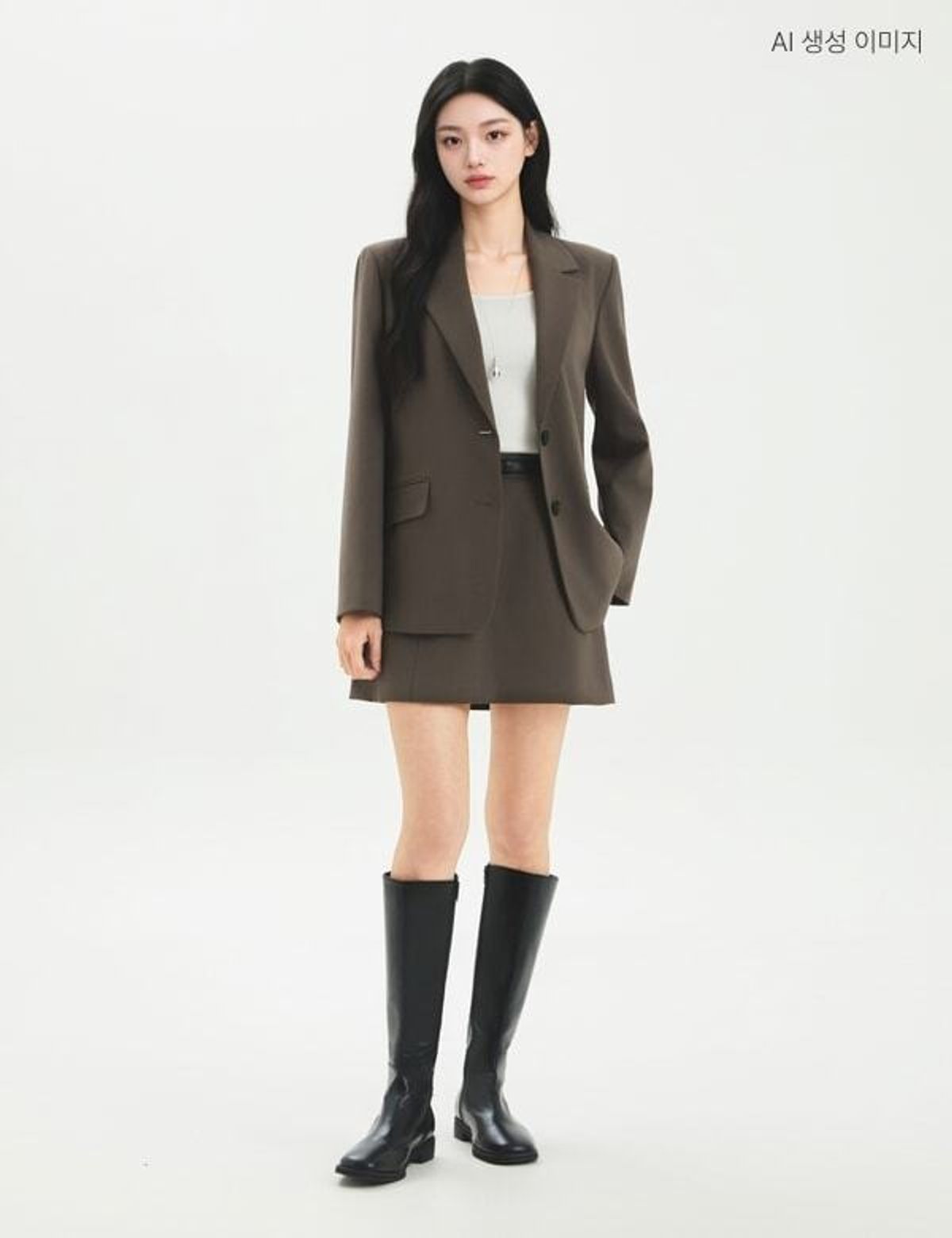 로엠(ROEM) A라인 미니스커트 (세트) RMWHG49R55