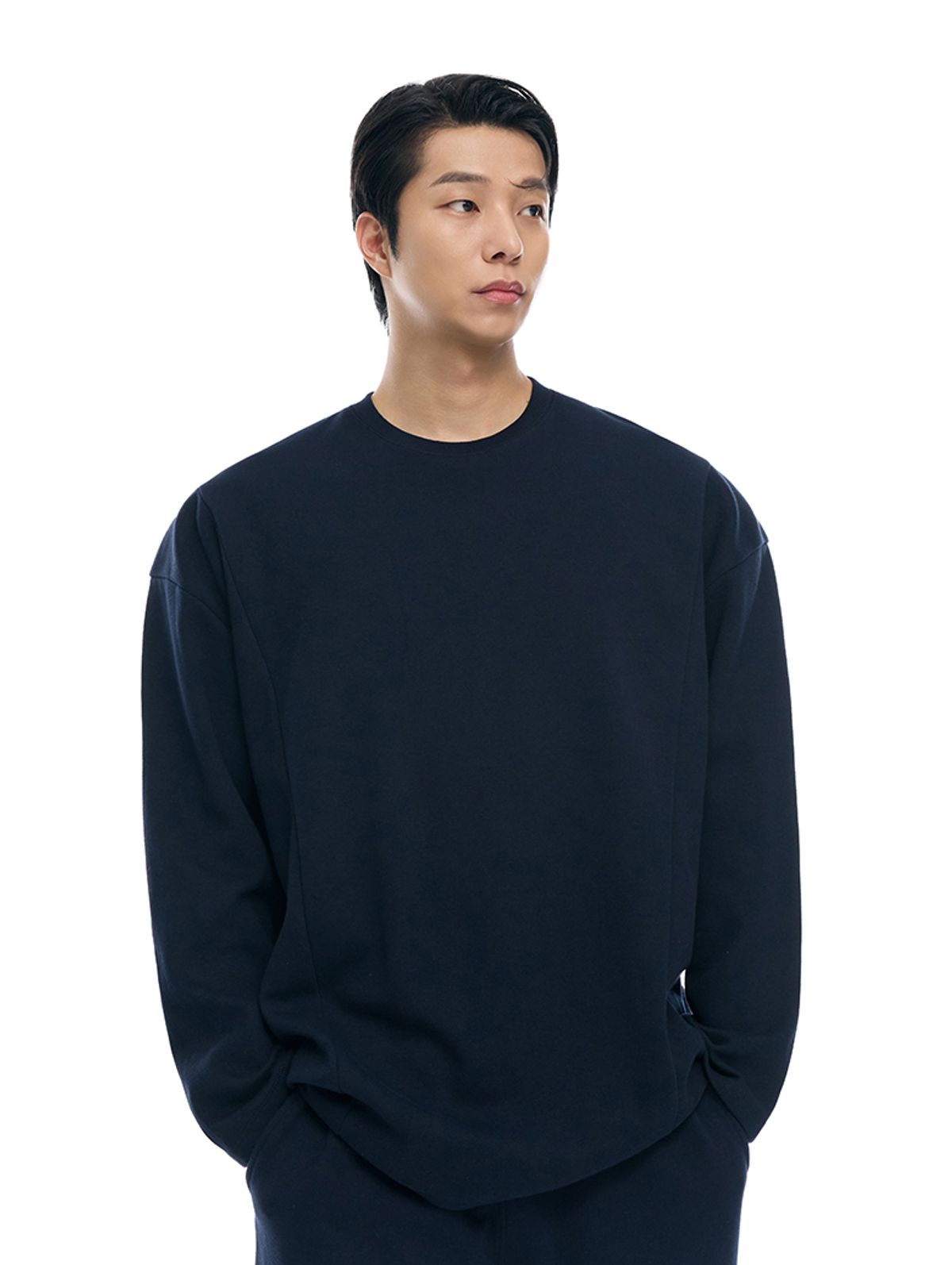바이젝(BYSEC) [SET] 퍼펙트 특양면 무지 오버핏 긴팔 티셔츠_9Color