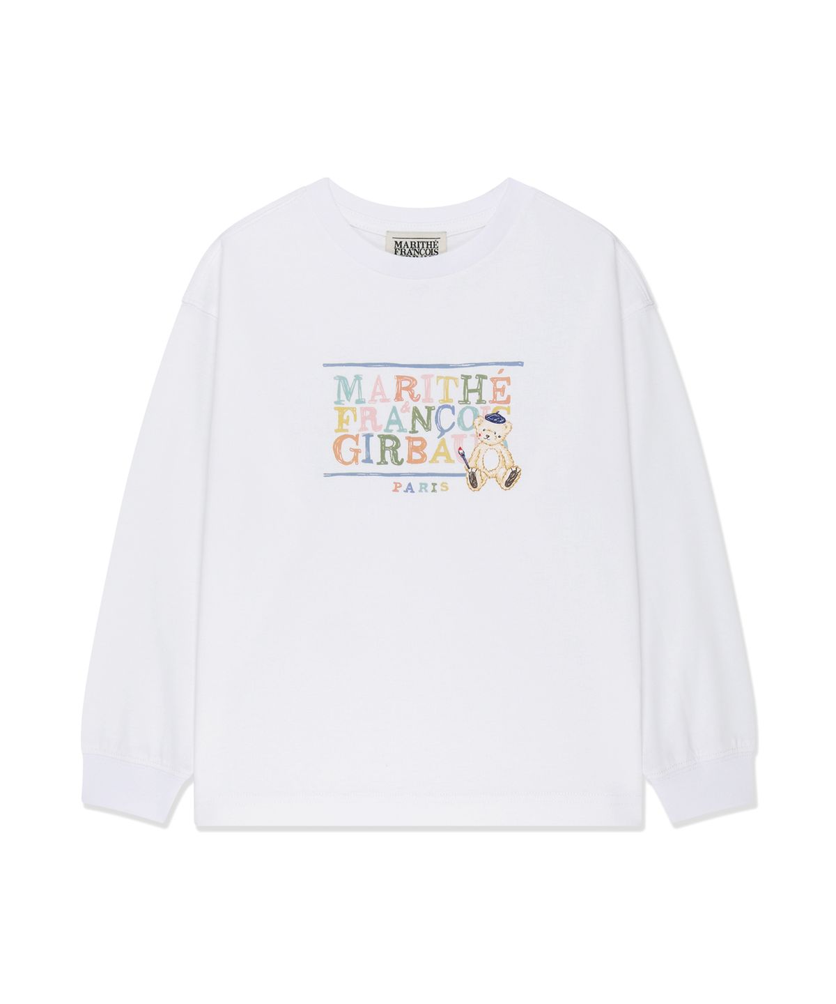 마리떼 키즈(MARITHÉ KIDS) KIDS BEAR GRAPHIC LONG SLEEVE white