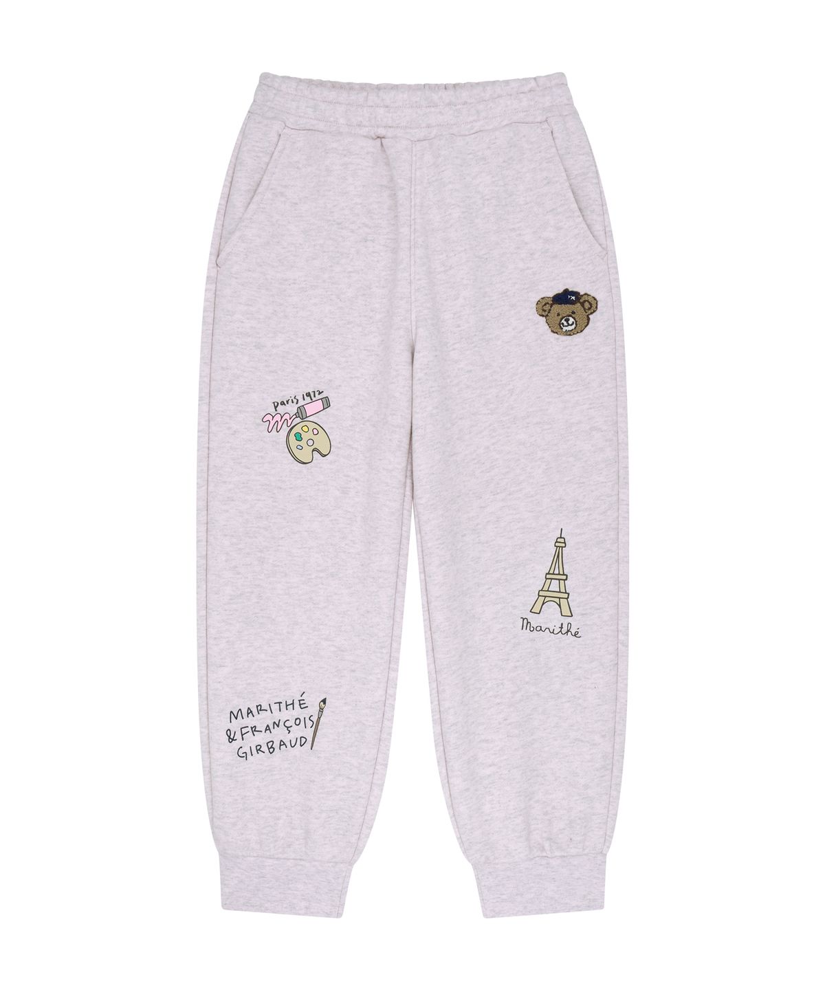 마리떼 키즈(MARITHÉ KIDS) KIDS BEAR GRAPHIC SWEAT PANTS baby pink