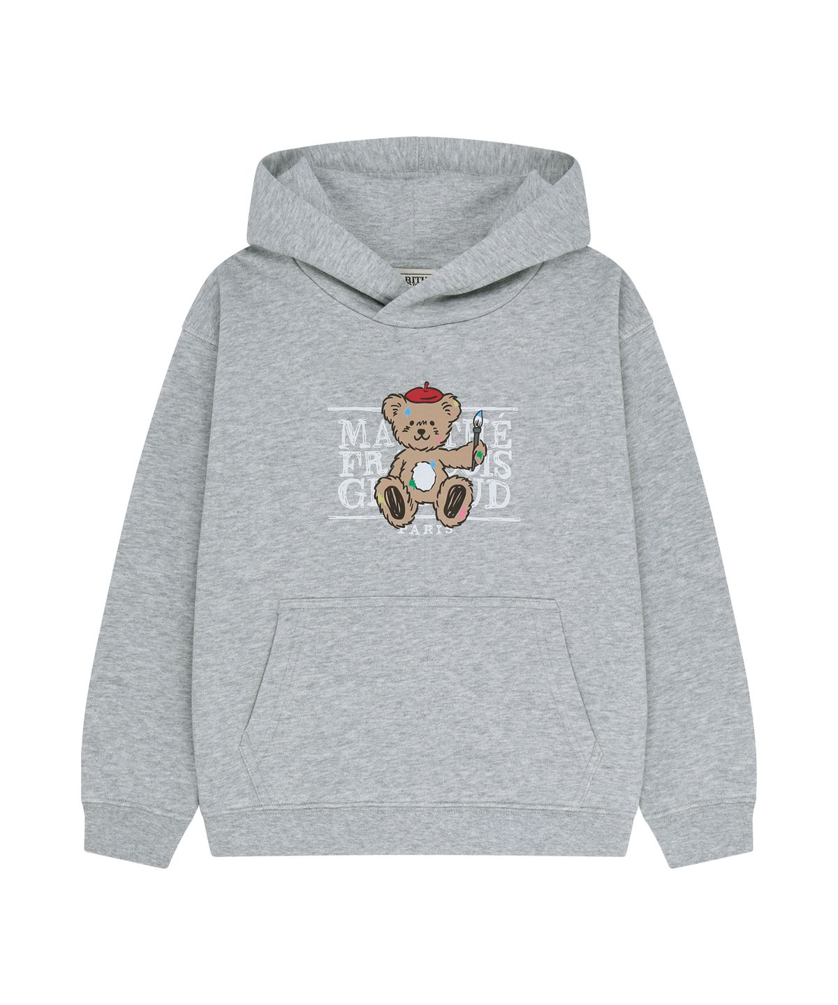 마리떼 키즈(MARITHÉ KIDS) KIDS BEAR CLASSIC LOGO REGEN HOODIE heather gray