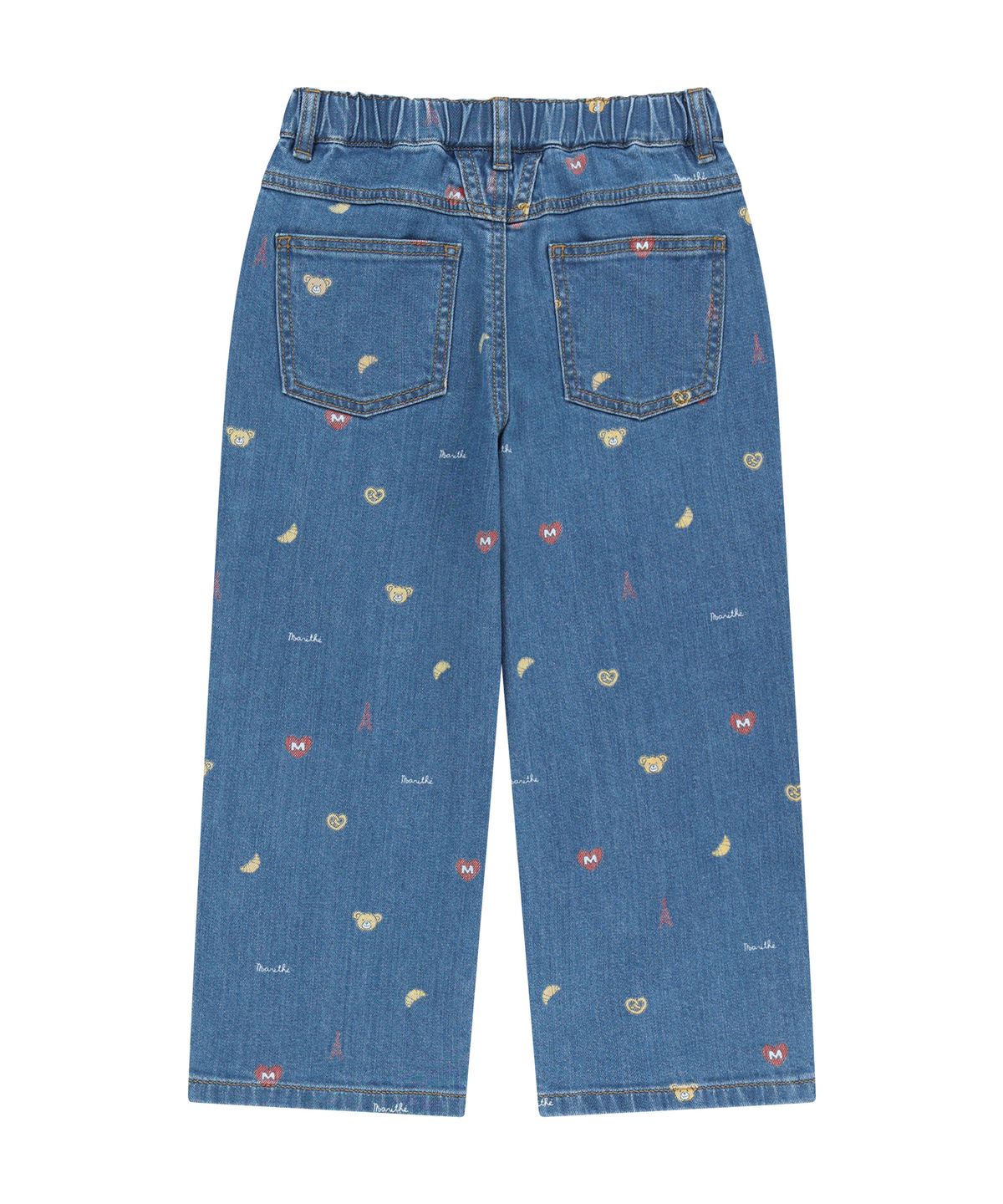 마리떼 키즈(MARITHÉ KIDS) KIDS STRAIGHT FIT PRINT DENIM PANTS blue