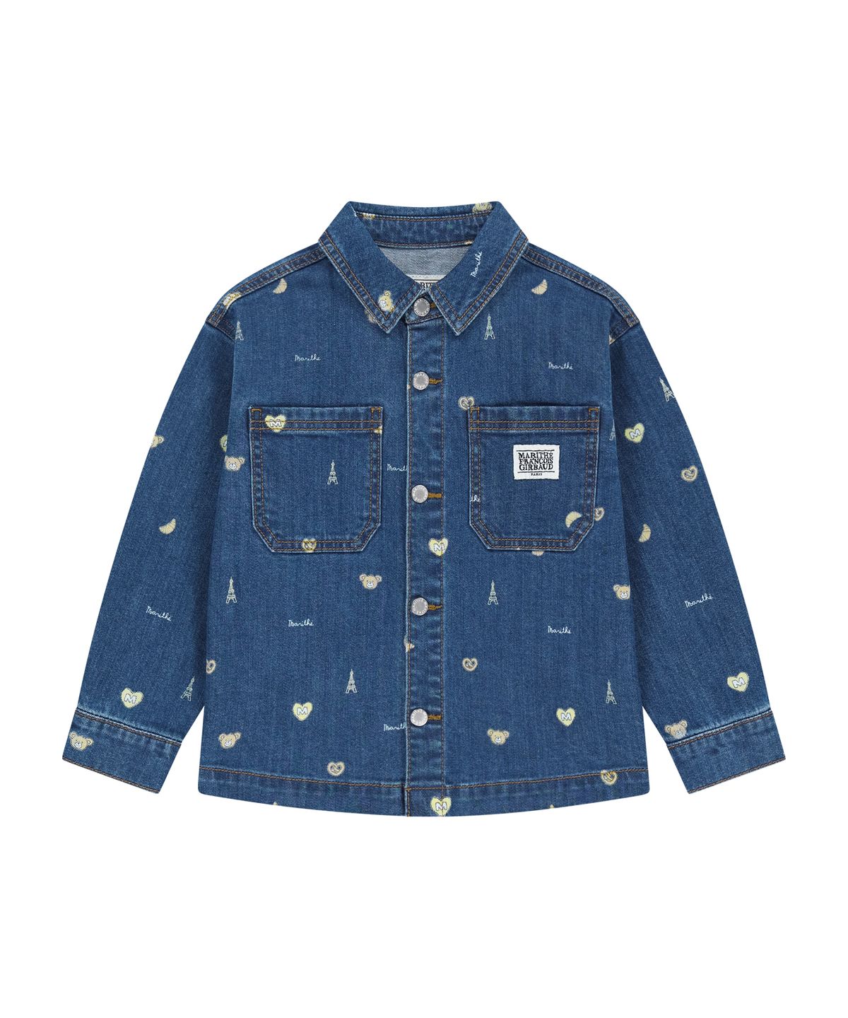 마리떼 키즈(MARITHÉ KIDS) KIDS PRINTED DENIM JACKET dark blue