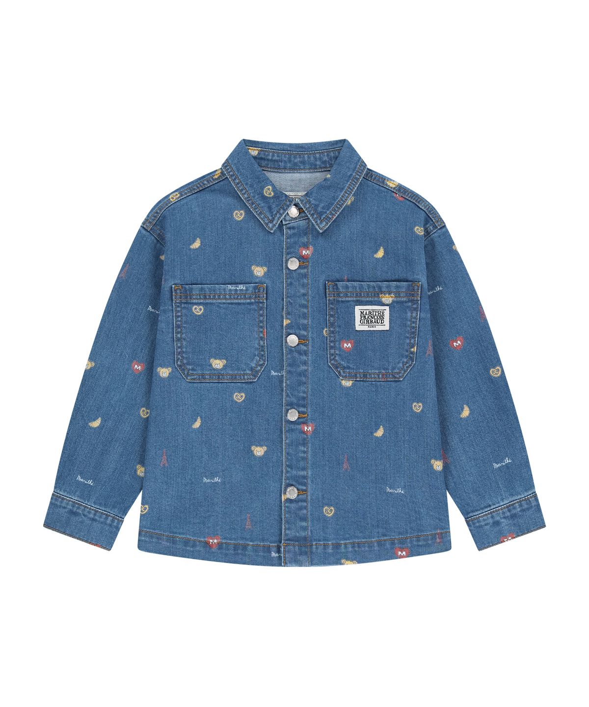 마리떼 키즈(MARITHÉ KIDS) KIDS PRINTED DENIM JACKET blue