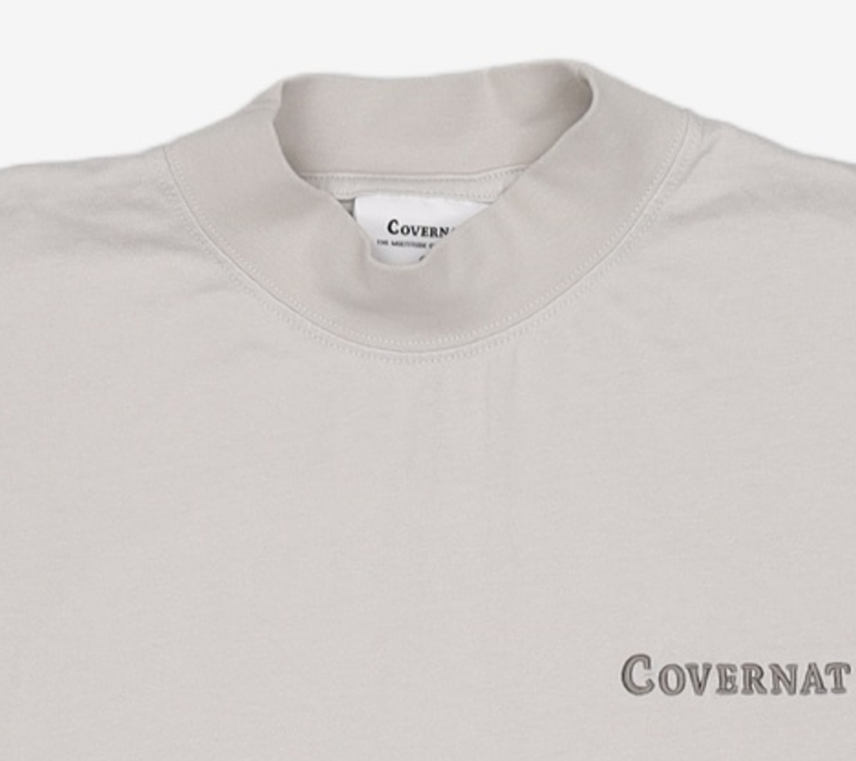 커버낫(COVERNAT) 모크넥 티셔츠 그레이 S