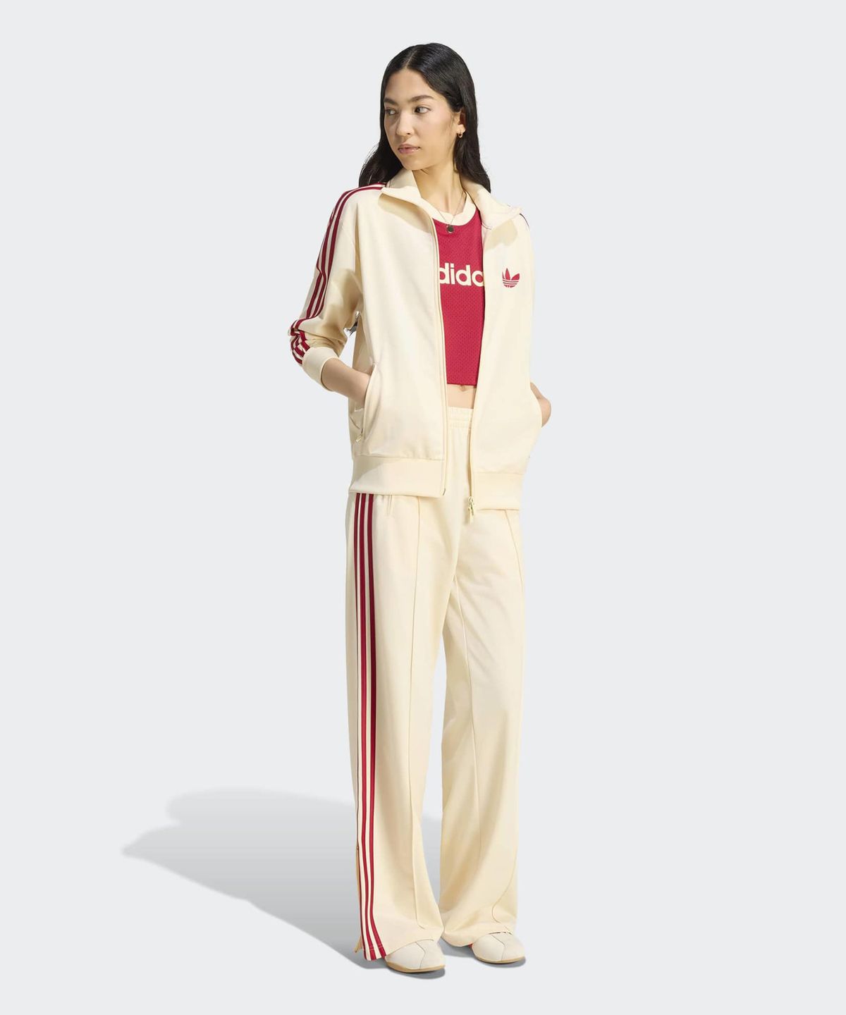 아디다스(ADIDAS) 파이어버드 루즈 트랙탑 - 원바닐라:팀빅토리레드 / KS4674