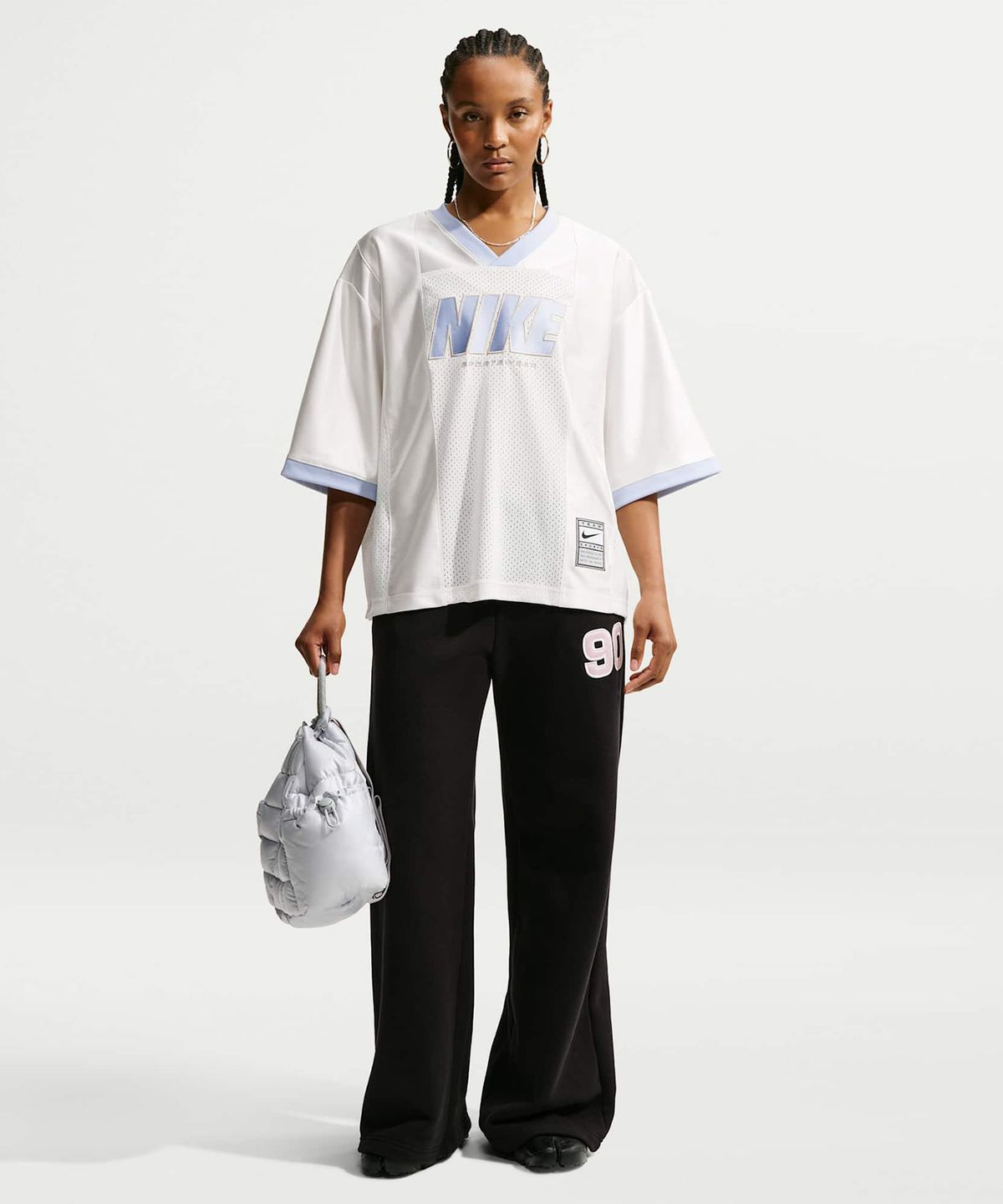 나이키(NIKE) 스포츠웨어 오버사이즈 반소매 그래픽 저지 W - 세일:블랙 / IV5751-133