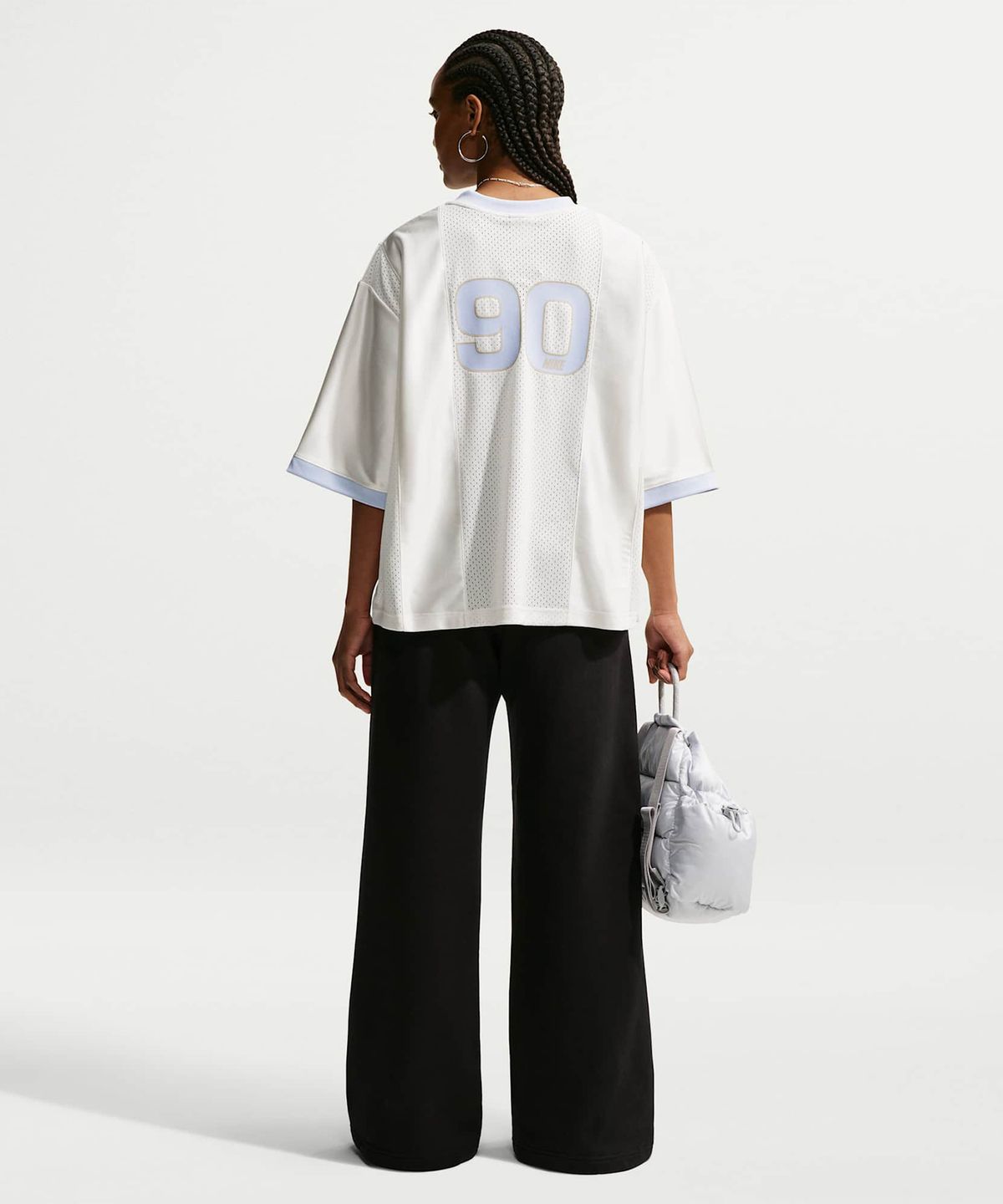 나이키(NIKE) 스포츠웨어 오버사이즈 반소매 그래픽 저지 W - 세일:블랙 / IV5751-133