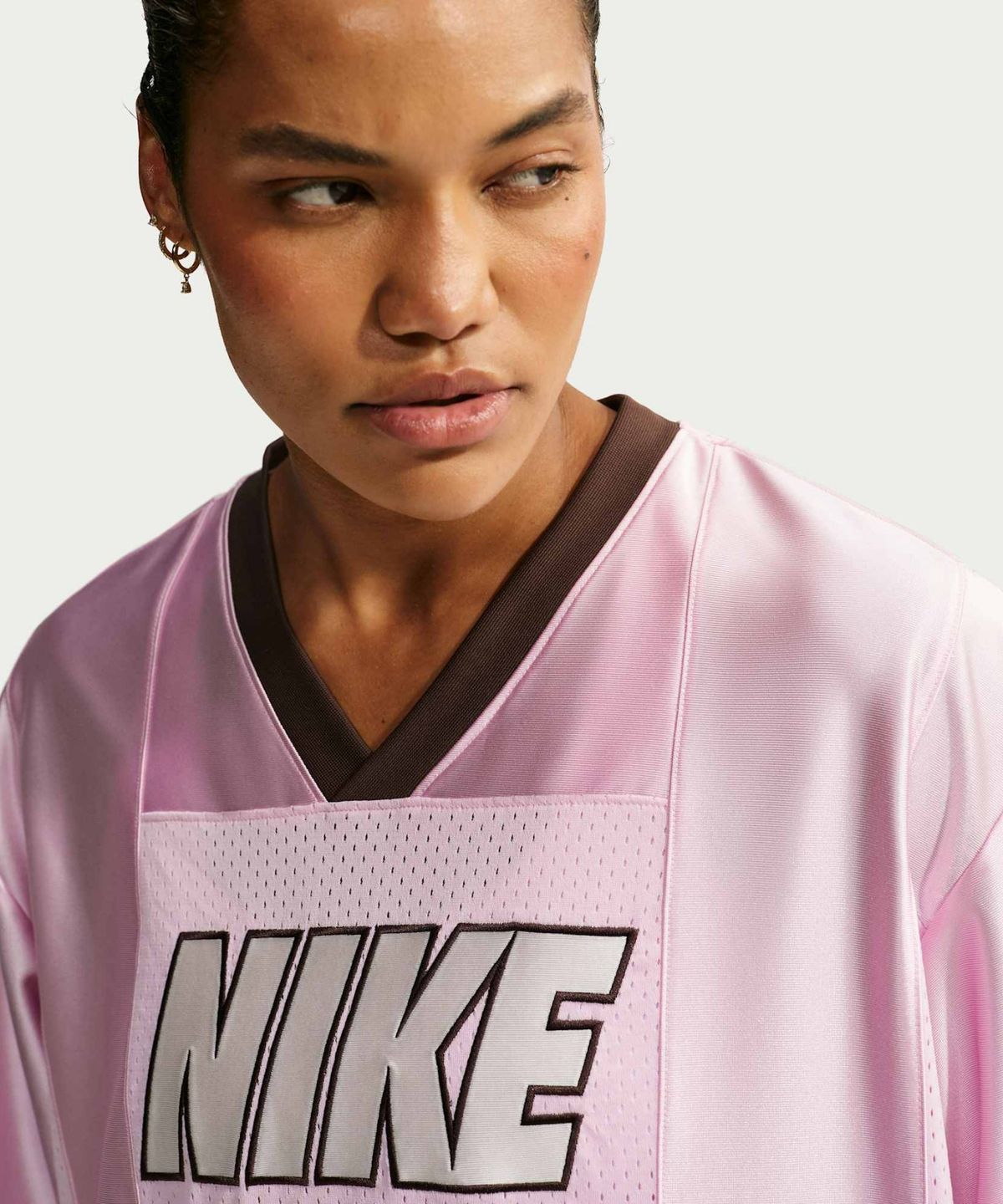 나이키(NIKE) 스포츠웨어 오버사이즈 반소매 그래픽 저지 W - 핑크 폼:블랙 / IV5751-663