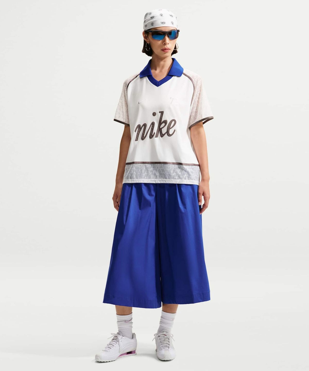 나이키(NIKE) 스포츠웨어 레이스 폴로 저지 탑 W - 서밋 화이트:올드 로얄 / IW1088-121