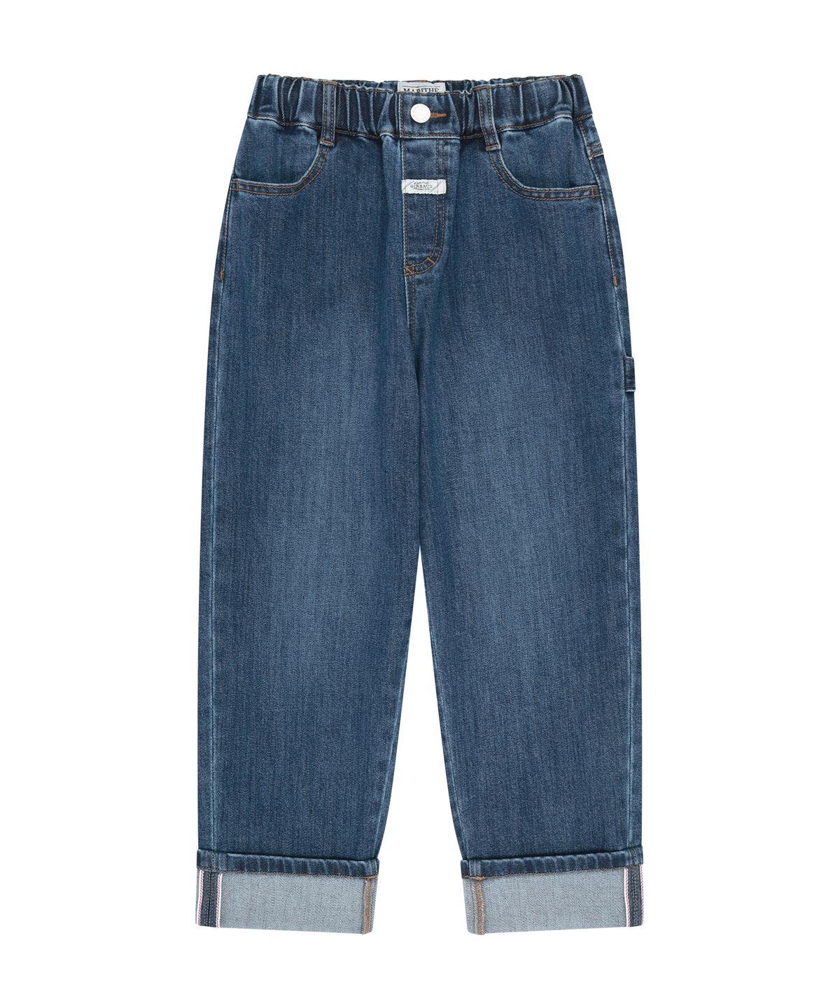 마리떼 키즈(MARITHÉ KIDS) KIDS OUTSTITCH ROLL-UP DENIM PANTS blue