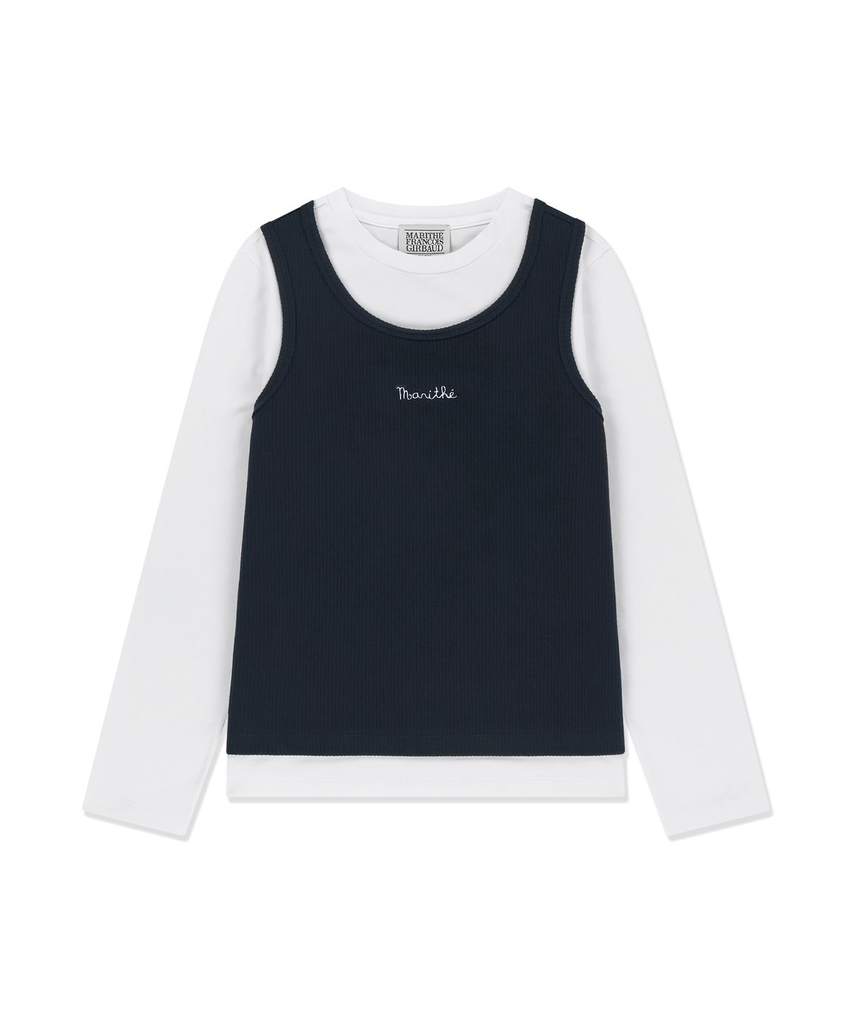 마리떼 키즈(MARITHÉ KIDS) KIDS W 2 IN 1 LAYERED LONG SLEEVE TEE navy