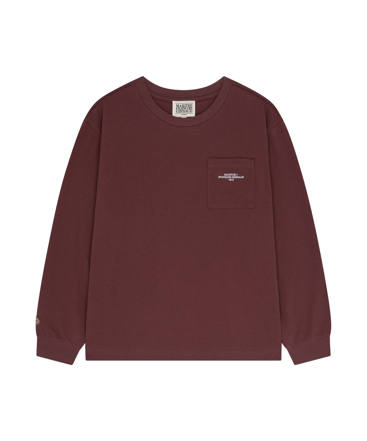 마리떼 키즈(MARITHÉ KIDS) KIDS POCKET LONG SLEEVE TEE burgundy