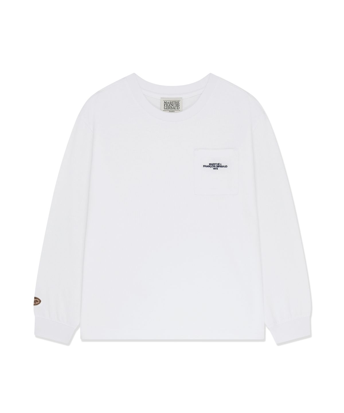 마리떼 키즈(MARITHÉ KIDS) KIDS POCKET LONG SLEEVE TEE white