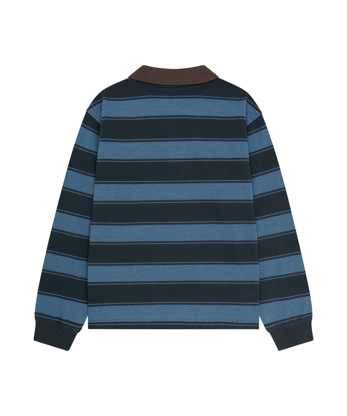 마리떼 키즈(MARITHÉ KIDS) KIDS MICRO CLASSIC LOGO STRIPED COLLAR LONG SLEEVE TEE navy
