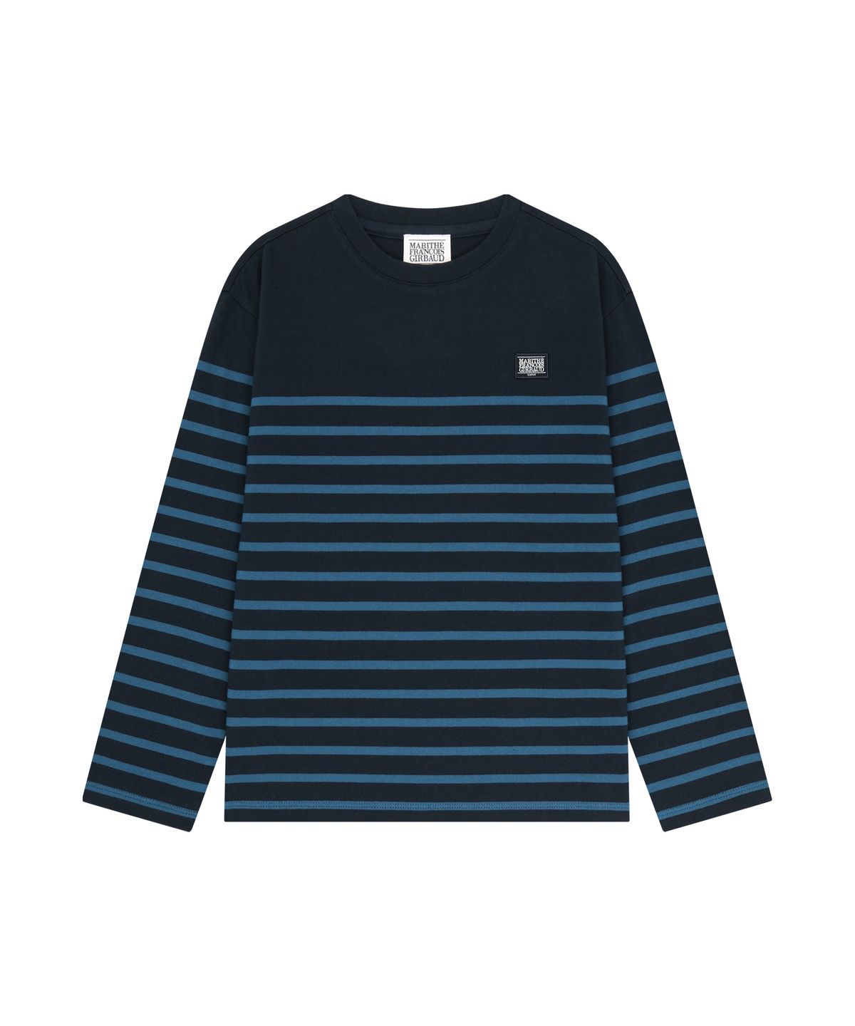 마리떼 키즈(MARITHÉ KIDS) KIDS MICRO CLASSIC LOGO STRIPED LONG SLEEVE TEE navy