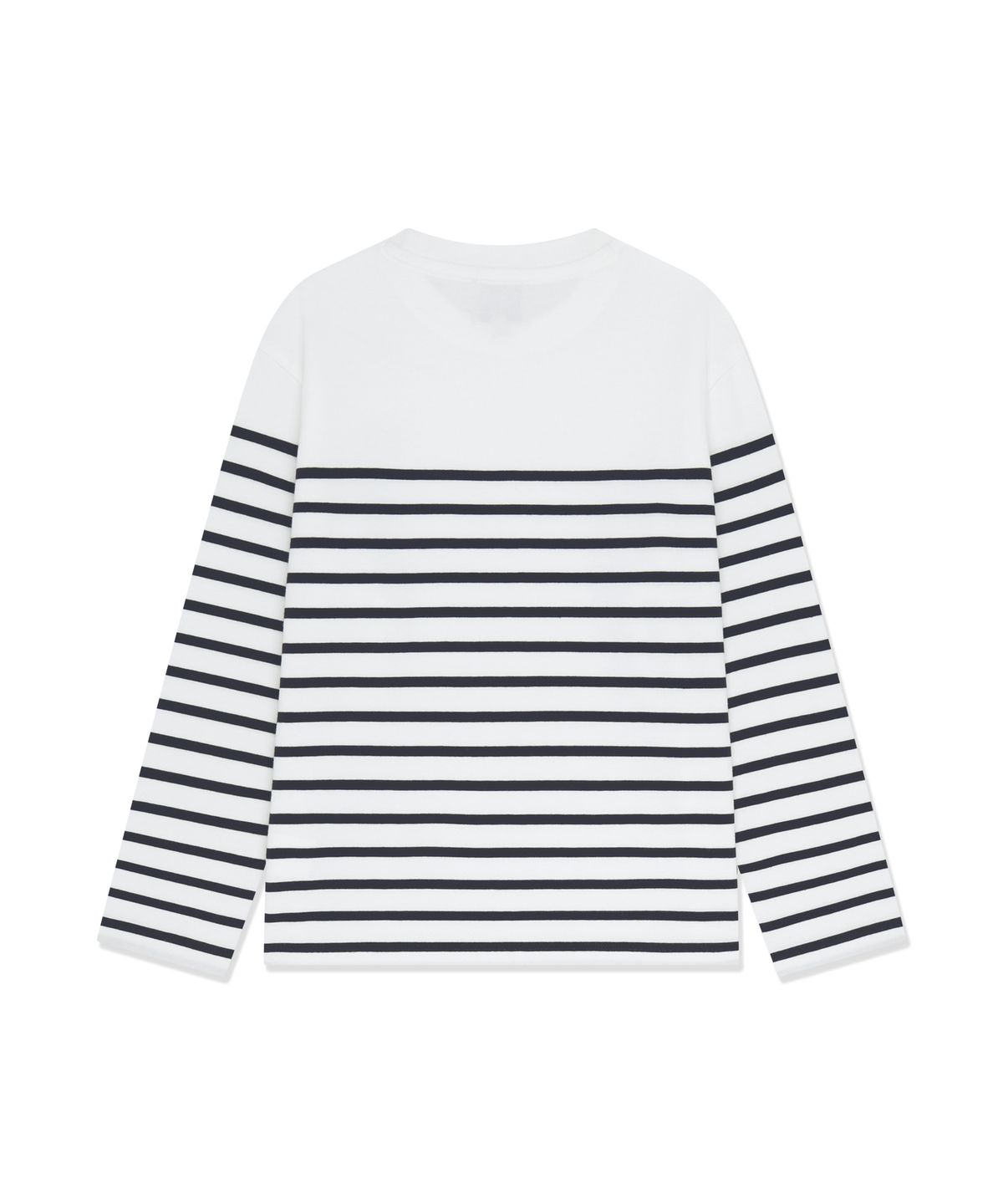 마리떼 키즈(MARITHÉ KIDS) KIDS MICRO CLASSIC LOGO STRIPED LONG SLEEVE TEE white