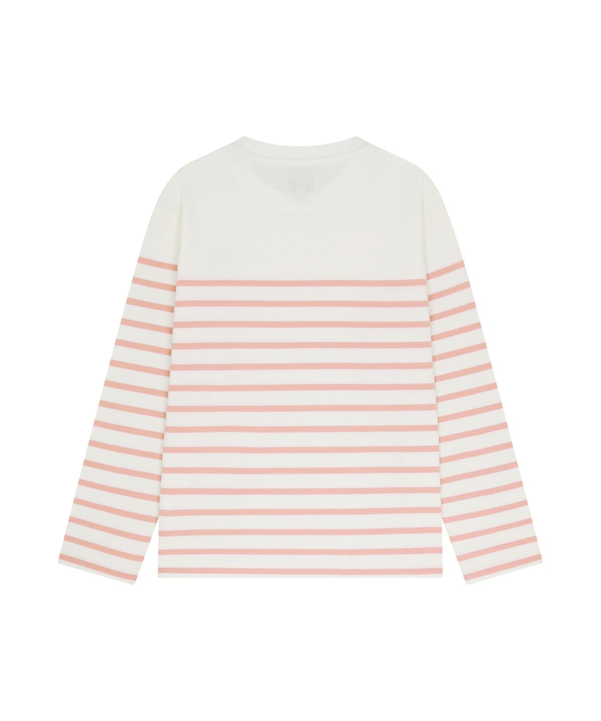 마리떼 키즈(MARITHÉ KIDS) KIDS MICRO CLASSIC LOGO STRIPED LONG SLEEVE TEE salmon